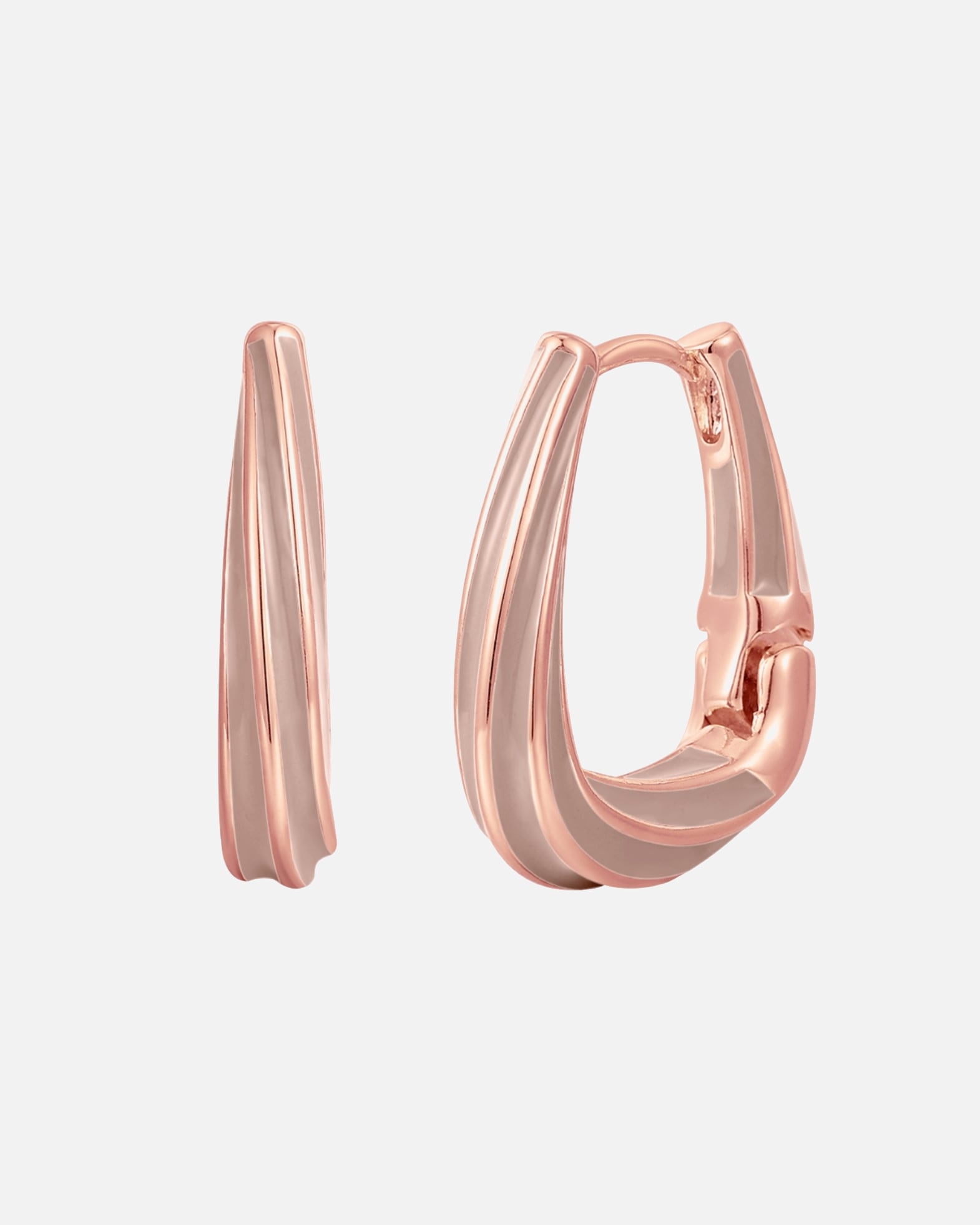 Obrączki dla Kobieta Kolczyki Mosiadz Różowy złoty 22,5 mm