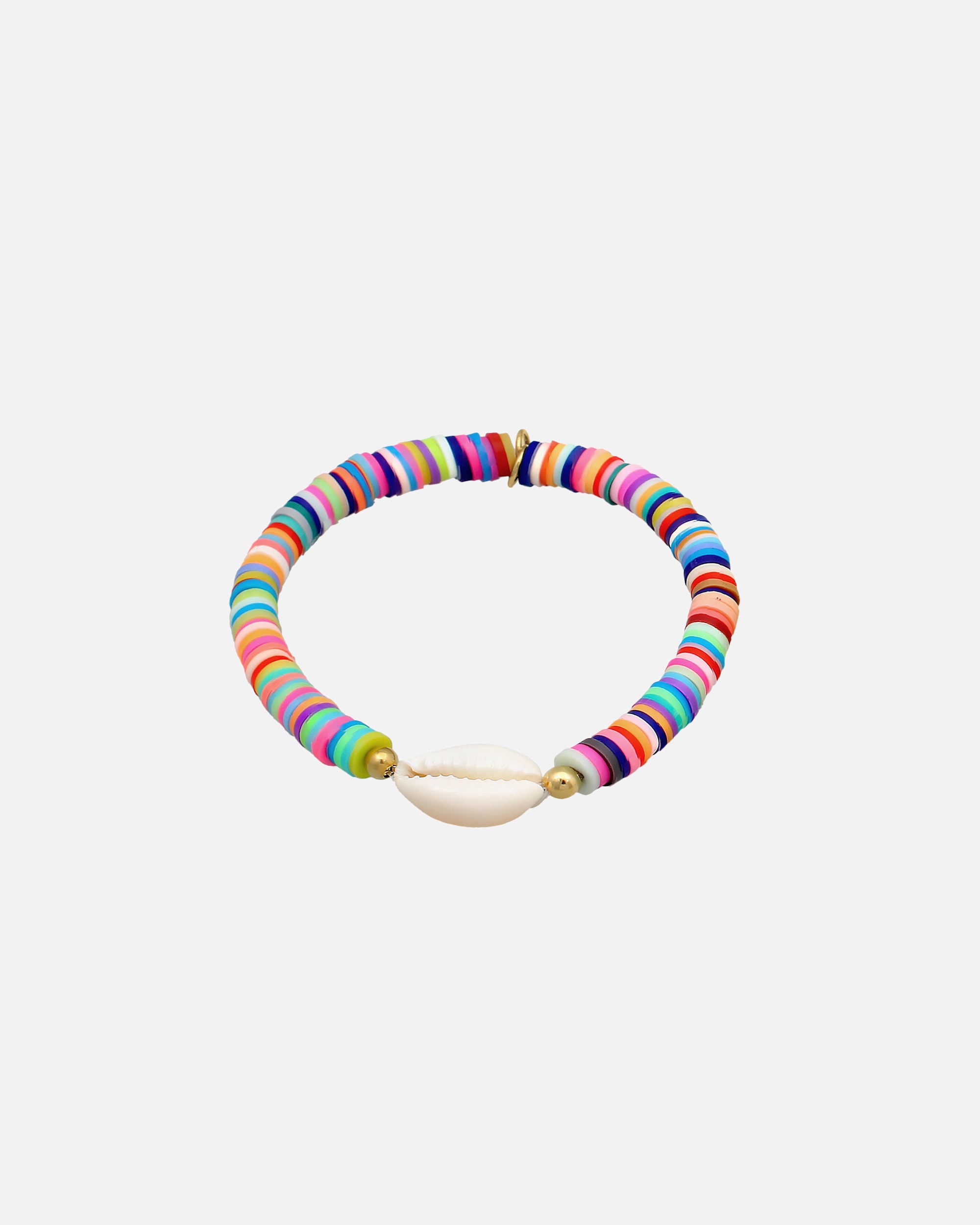 Bransoletka dla Kobieta Elli Damski Trend perły kolorowe z muszlą Kauri w srebrze próby 925 Sterling Silver Kolorowe