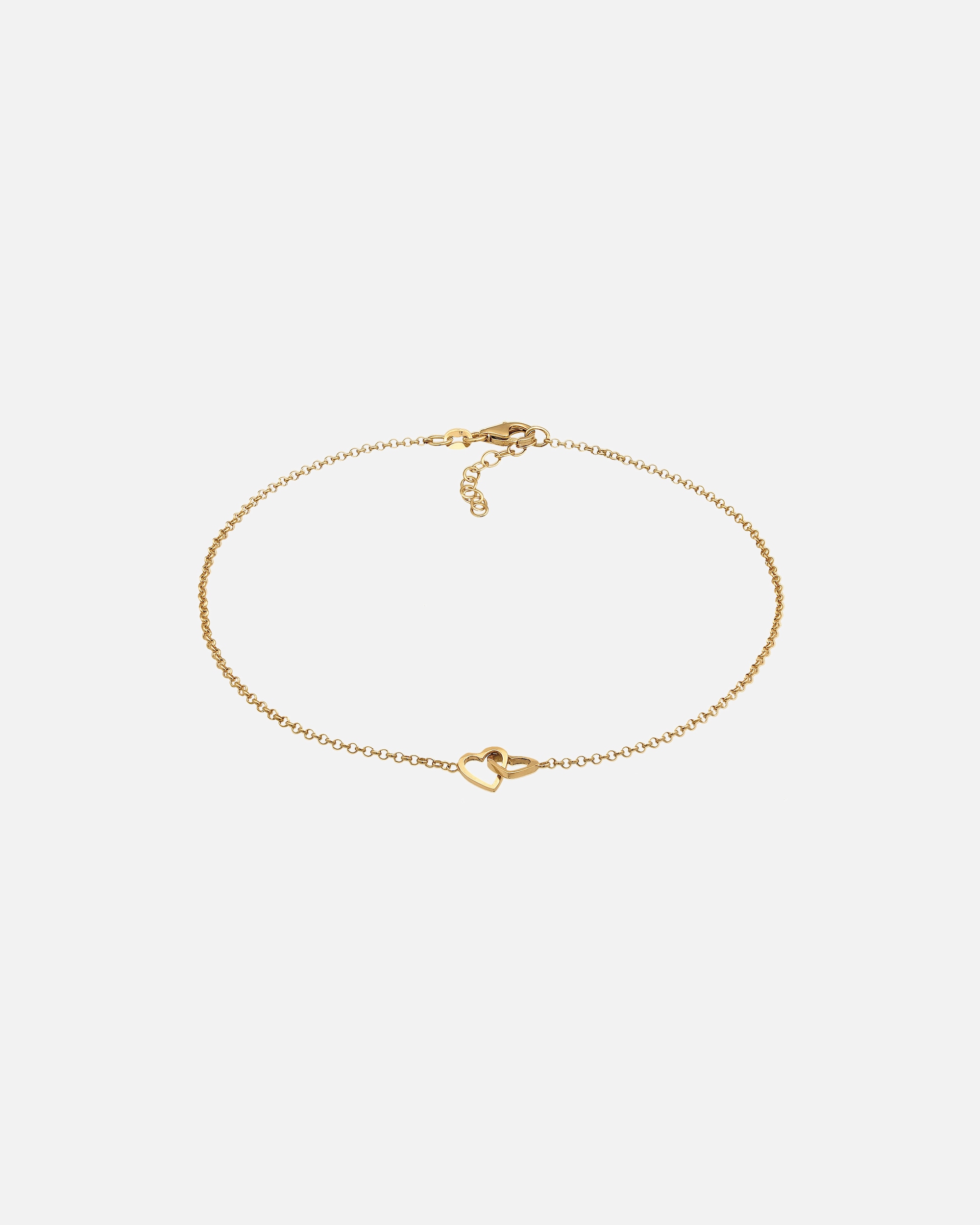 Biżuteria na stopy dla Kobieta Elli Anklet Damska kostka pożarła miłość serca w srebra próby 925 goldfarben