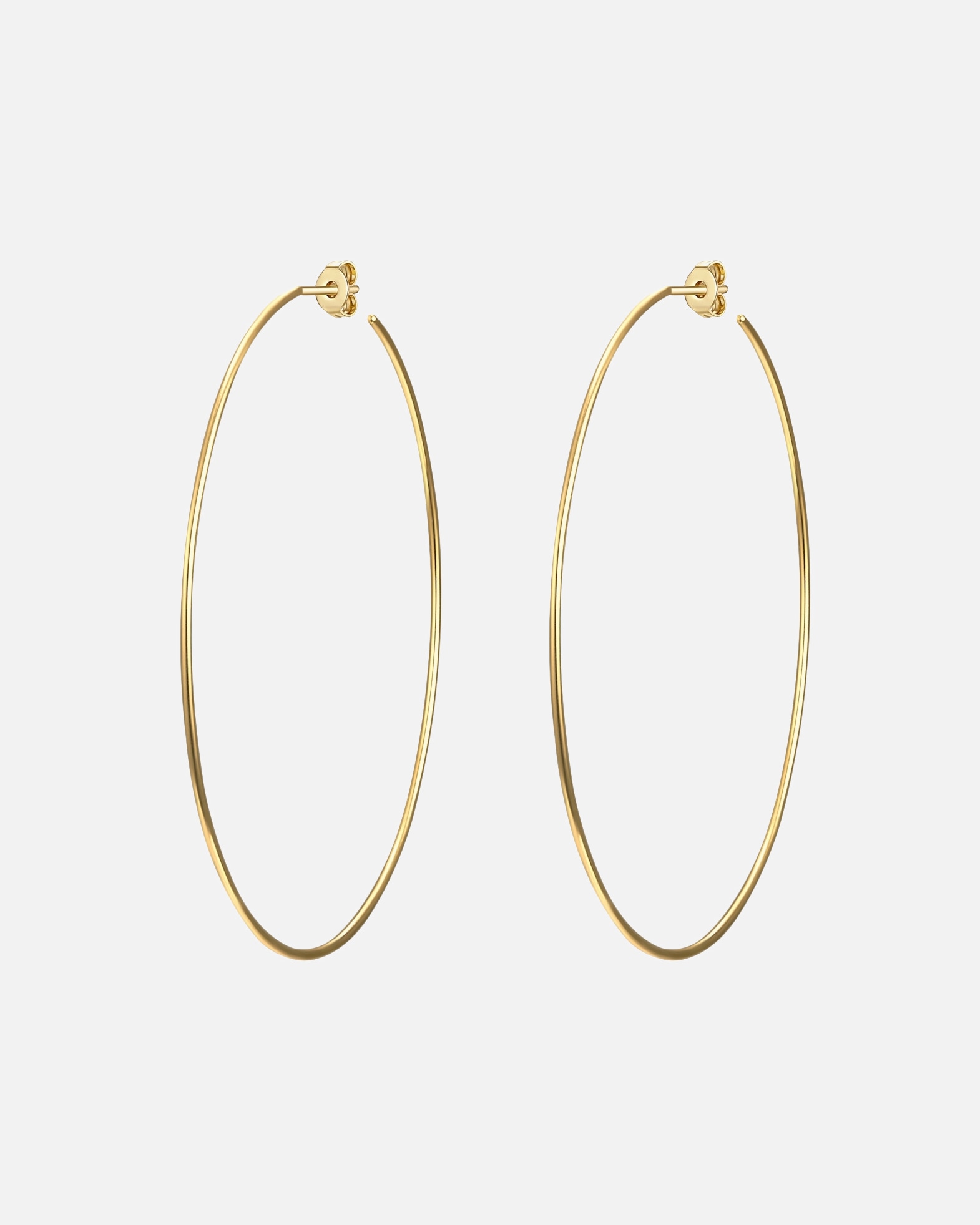 Kolczyki dla Kobieta Glanzstücke München Srebrne kolczyki kreole srebro wysokiej próby żółte złoto 66,0 mm