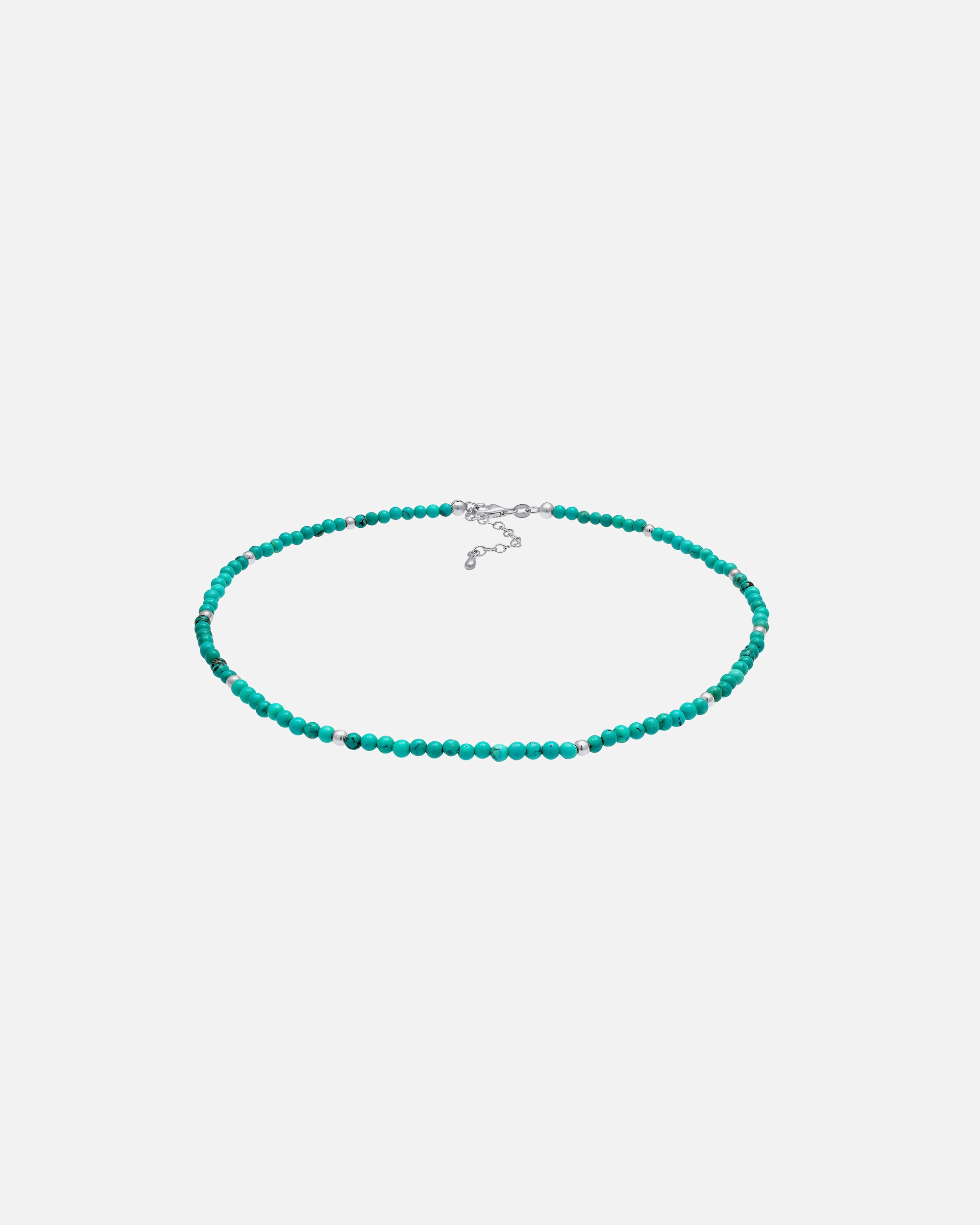 Naszyjnik dla Kobieta Nenalina Ladies Choker Howlith Balls Turquoise Boho w 925 Sterling Silver 36