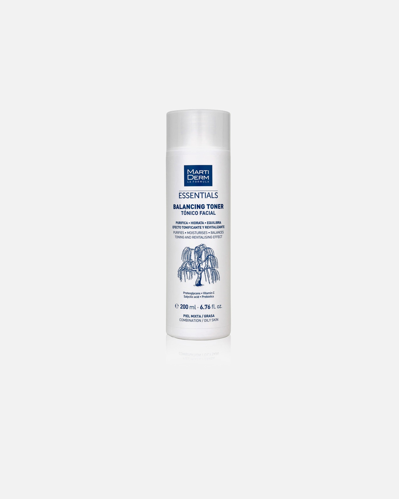Tonik do twarzy dla Unisex Martiderm ESSENTIALS tonik do twarzy dla skóry mieszanej i tłustej 200 ml