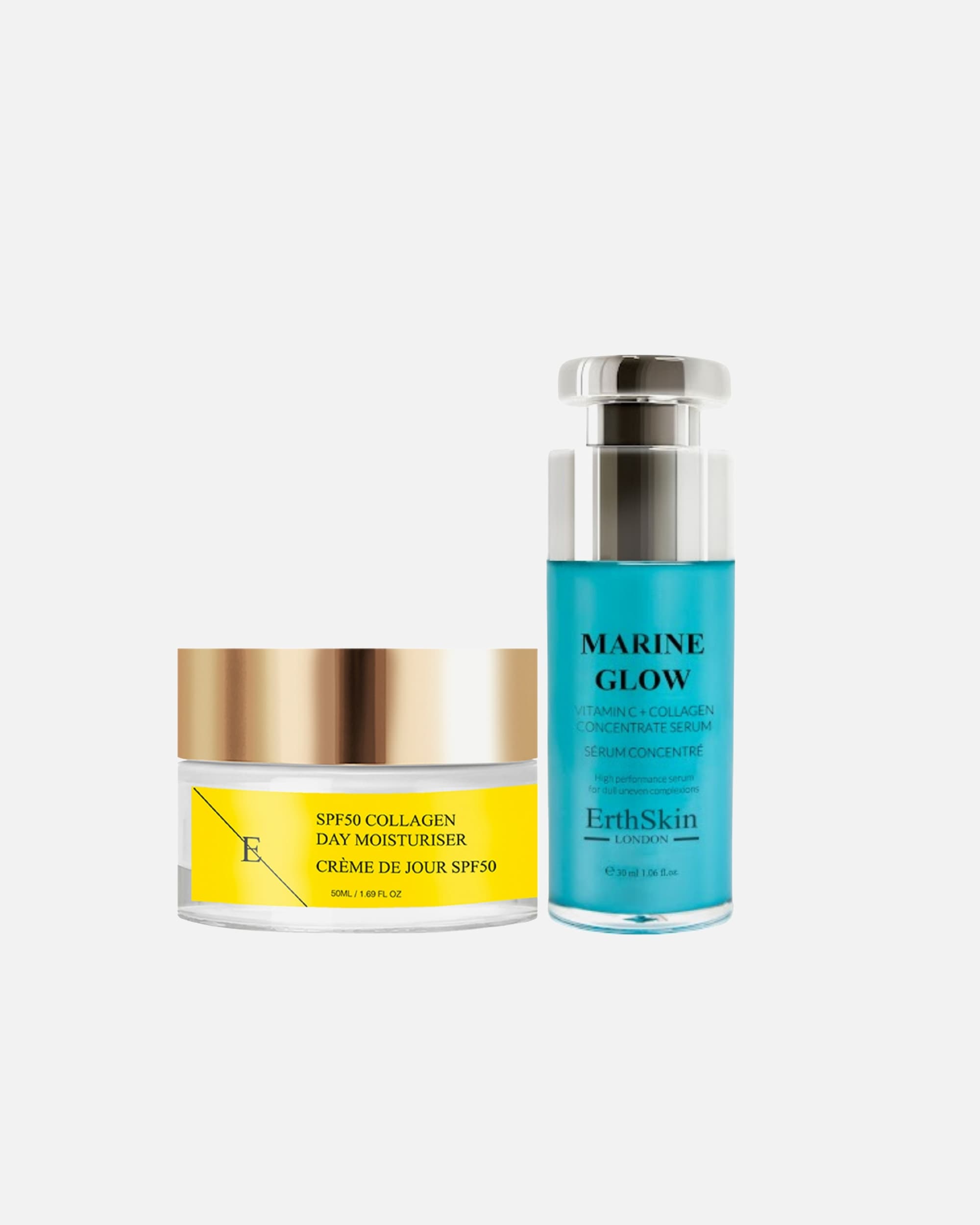 Zestaw do pielęgnacji twarzy dla Kobieta ErthSkin London Codzienny duet witaminy C i kolagenu 1 sztukaka