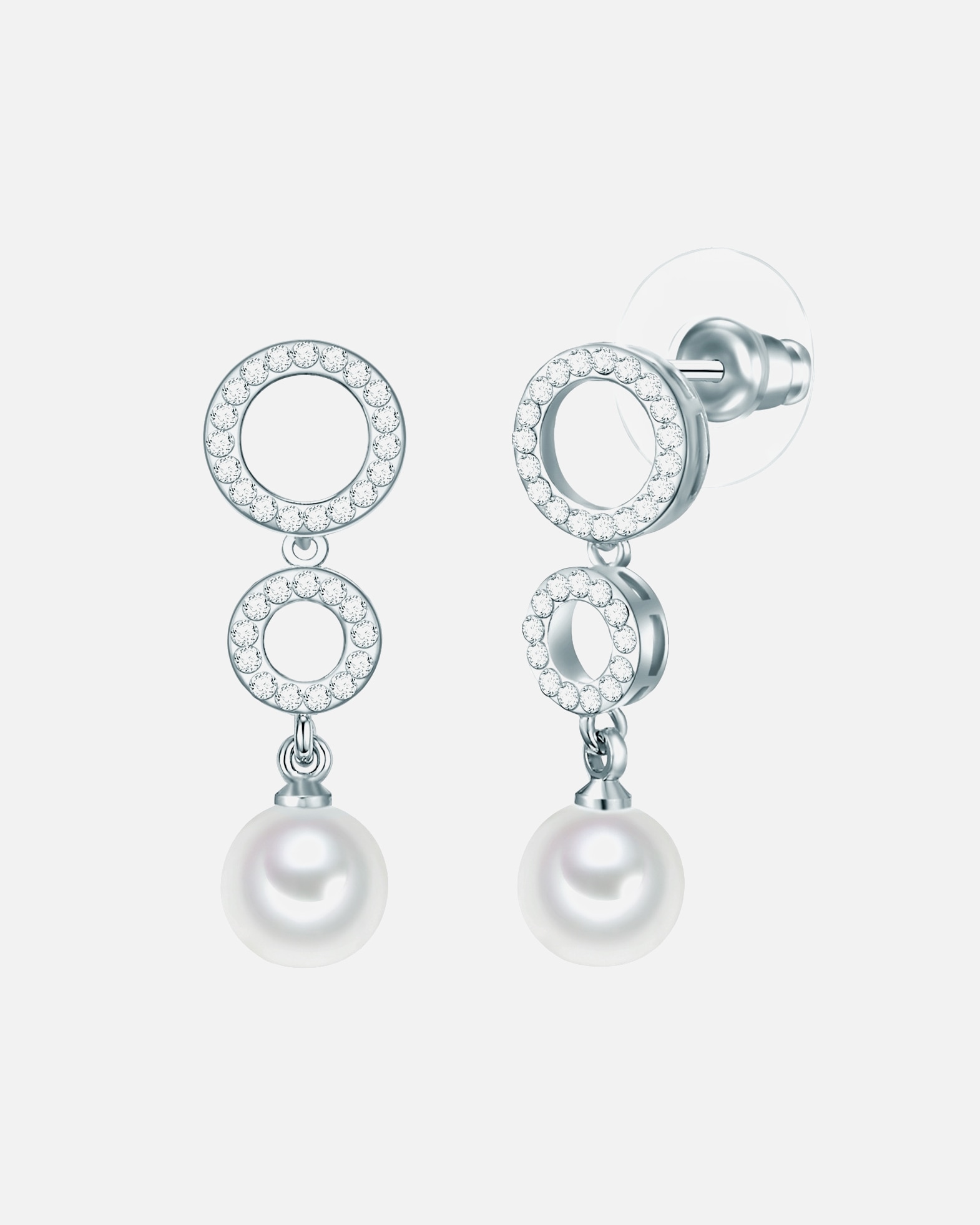 Kolczyki dla Kobieta Mosiadz Kryształ szklany Sztuczna perła 30,1 mm