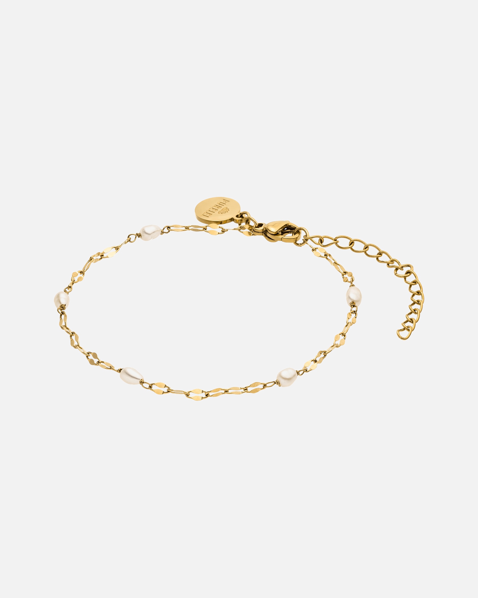 Bransoletka dla Unisex Purelei Purelei Bransoletka Delikatna perła Złoto