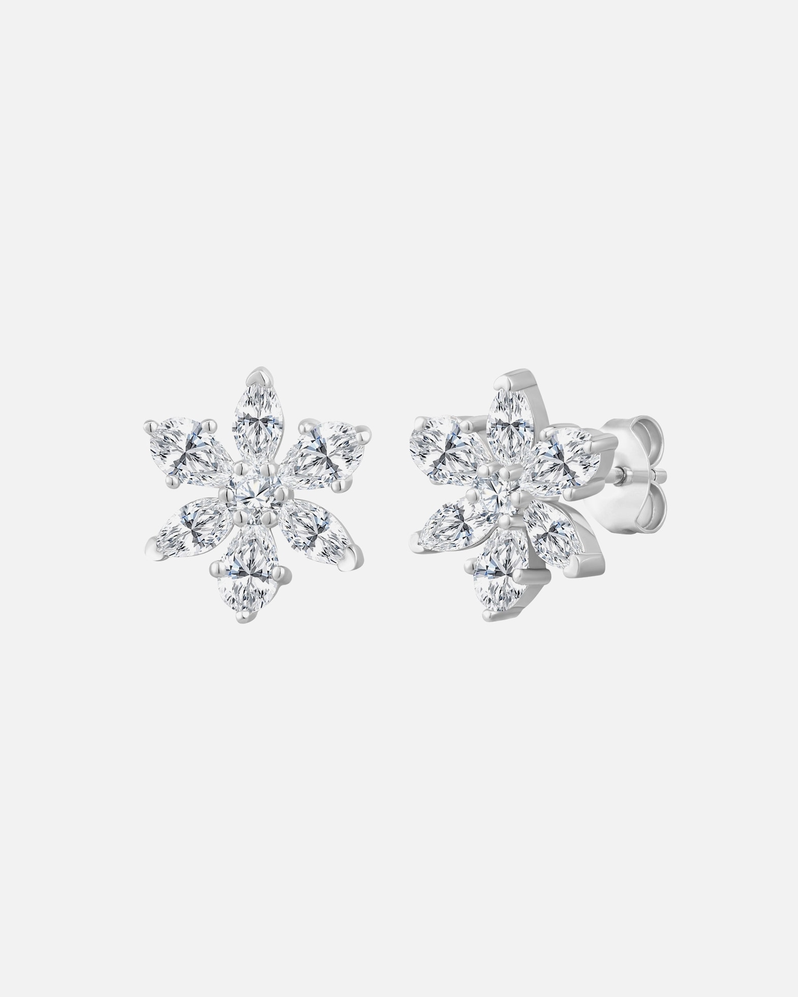 Kolczyki dla Kobieta Kolczyki Kwiat Srebro wysokiej próby Srebrny 11,7 mm