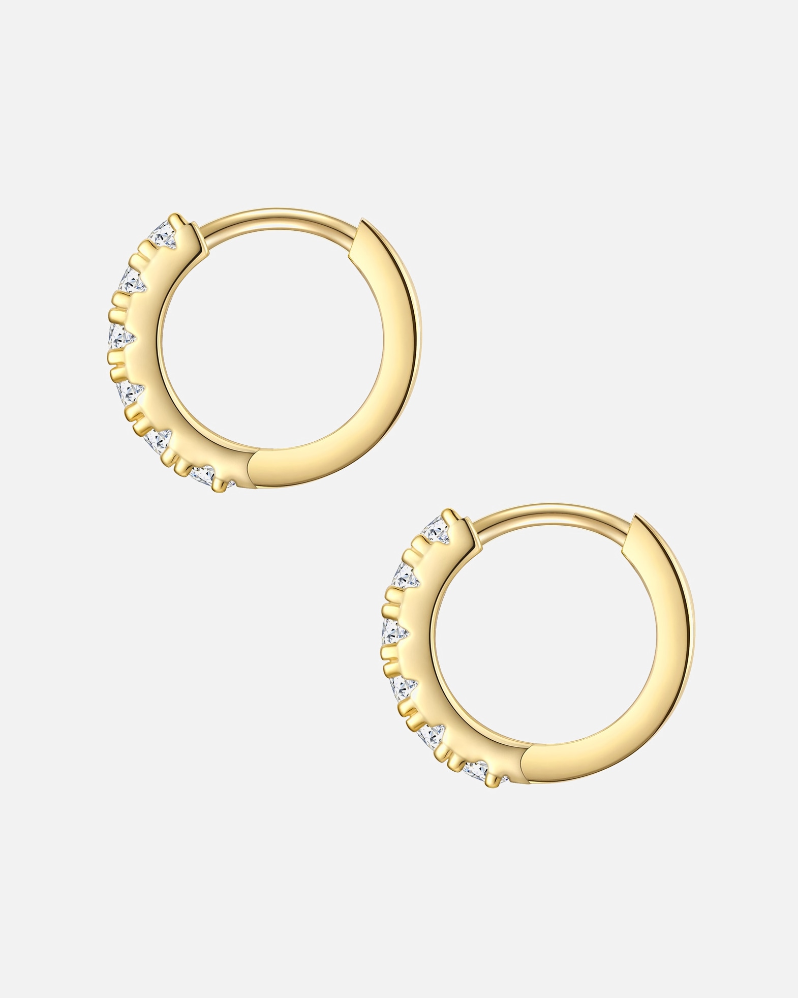 Obrączki dla Kobieta Glanzstücke München Kolczyki z Srebro wysokiej próby w Żółte złoto 11,1 mm