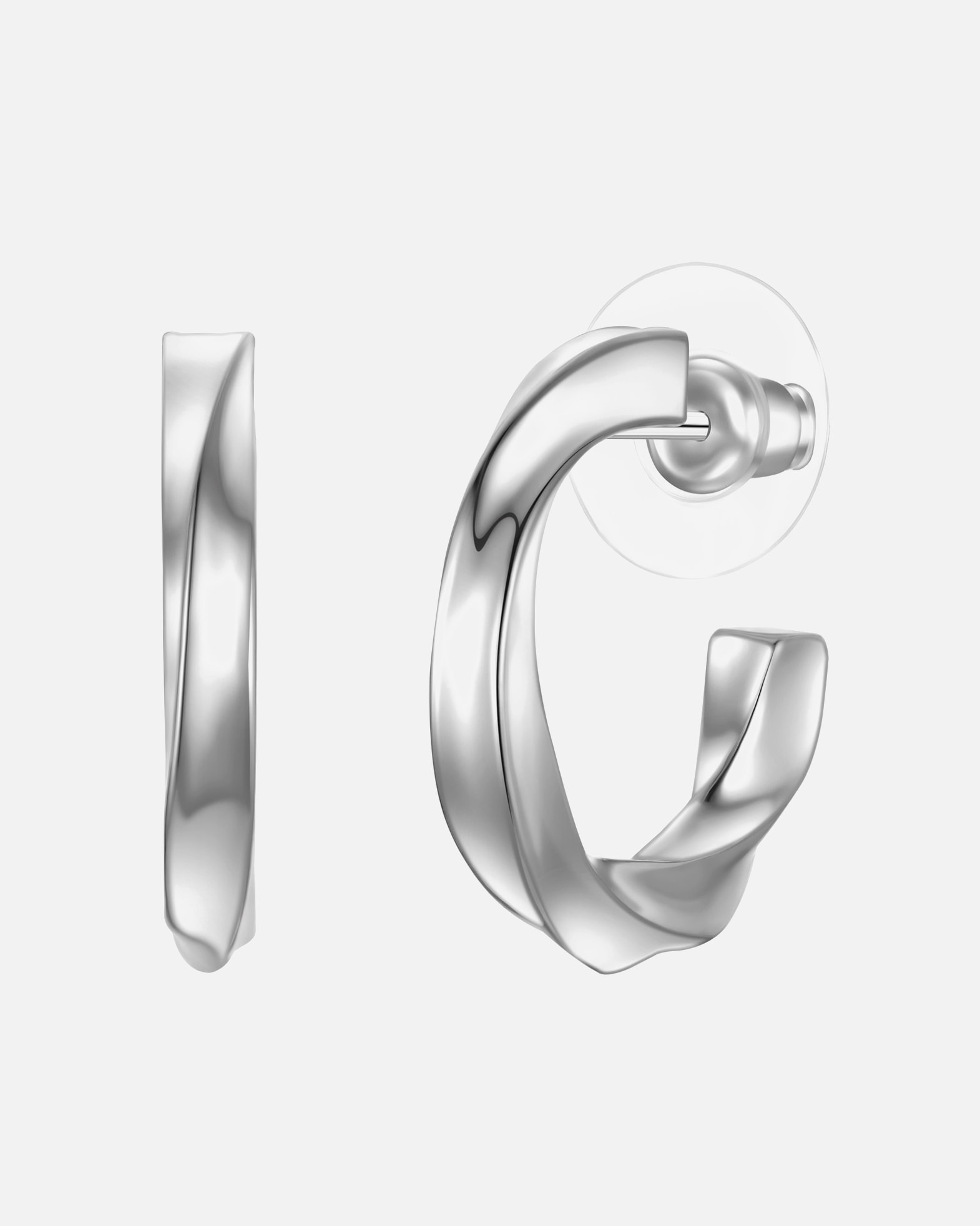 Obrączki dla Kobieta Kolczyki z Stop metali w Srebrny 28,3 mm