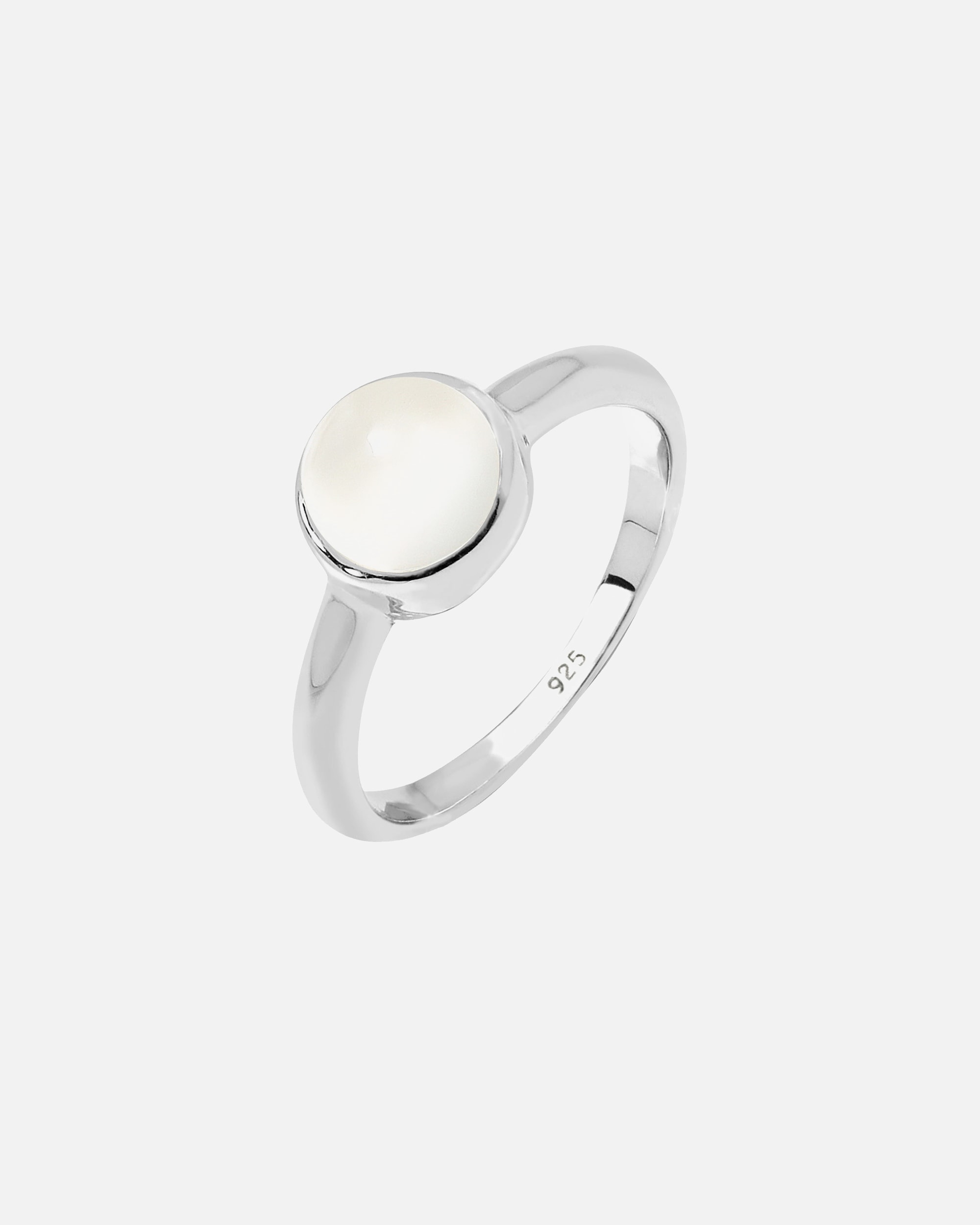 Pierścionek dla Kobieta Elli Damski elegant z kamieniem księżycowym w srebrze 925 Sterling Silver 52