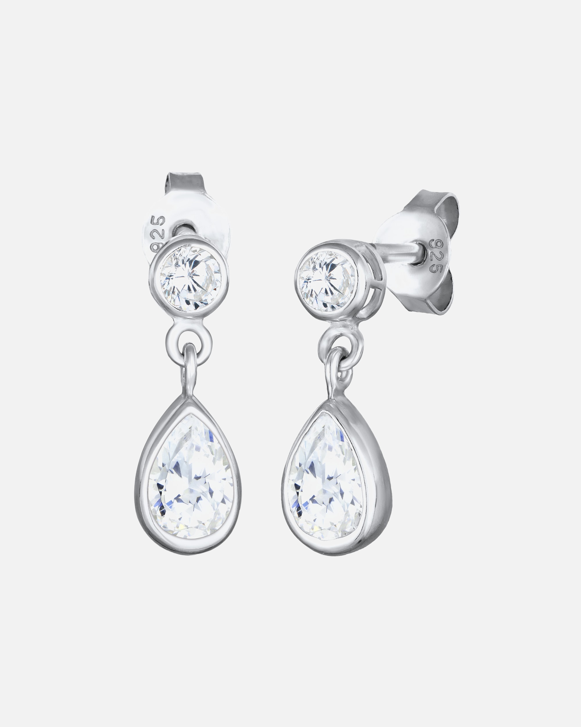 Kolczyki dla Kobieta Elli Damskie eleganckie kolczyki krople z cyrkoniami ze srebra próby 925 Sterling Silver silberfarben