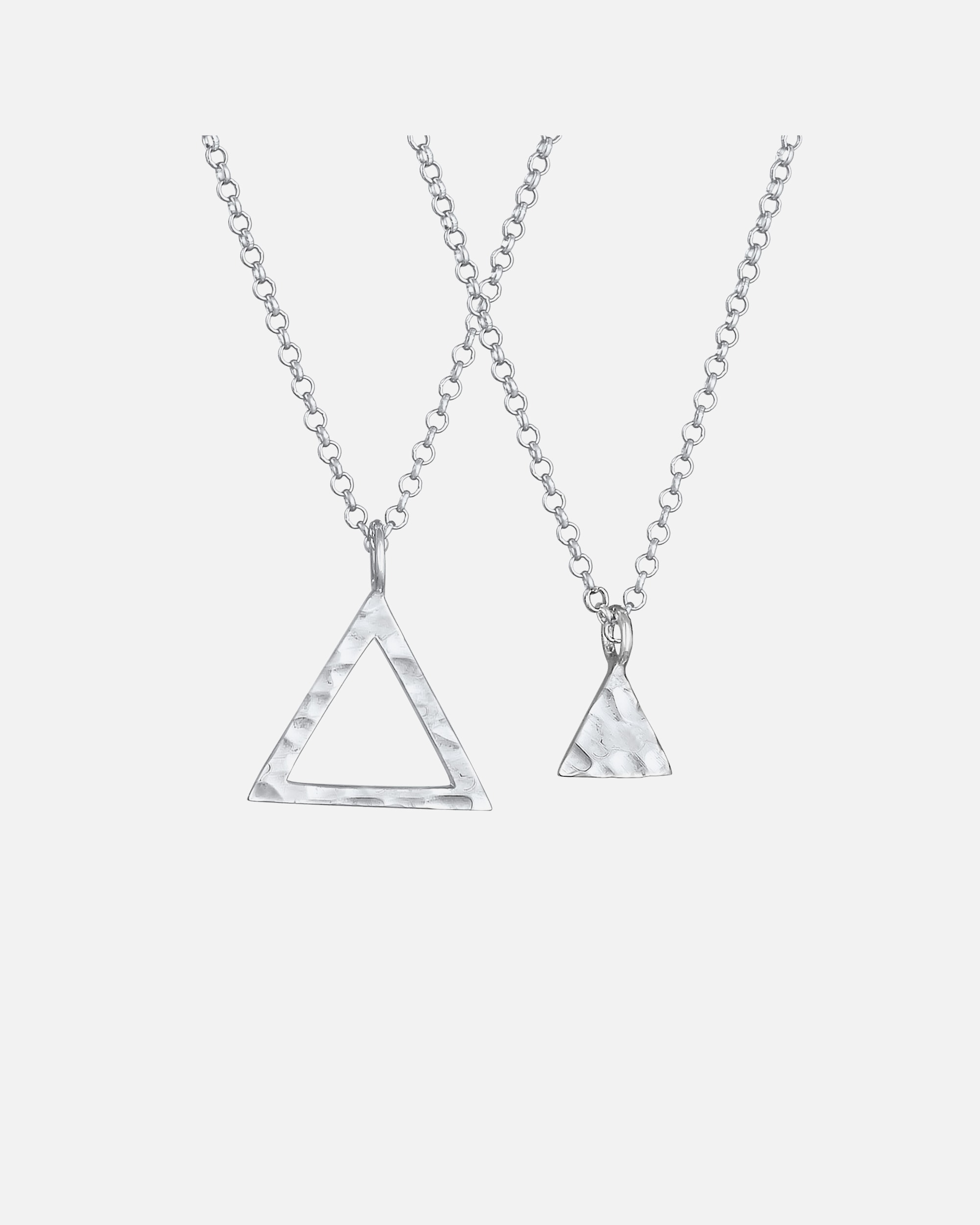 Naszyjnik dla Kobieta Elli Damski naszyjnik partnerski Triangle Geo Minimal wykonany ze srebra próby 925 Sterling Silver 42