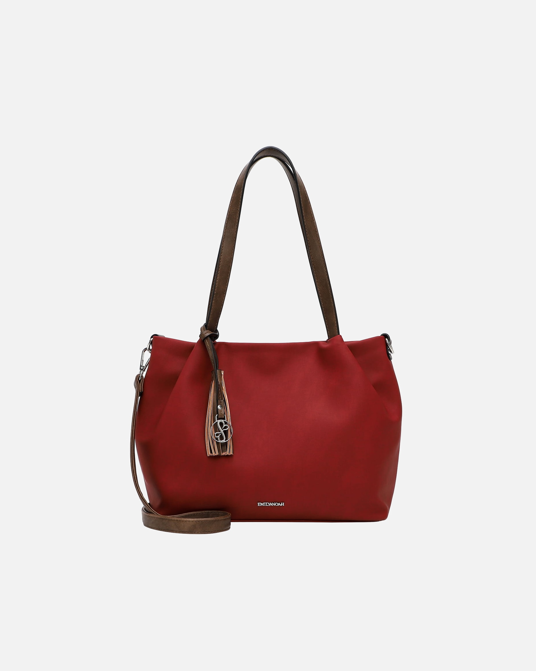 Shopper dla Kobieta Emily & Noah Torebka Shopper E&N Elke bordo cognac 697