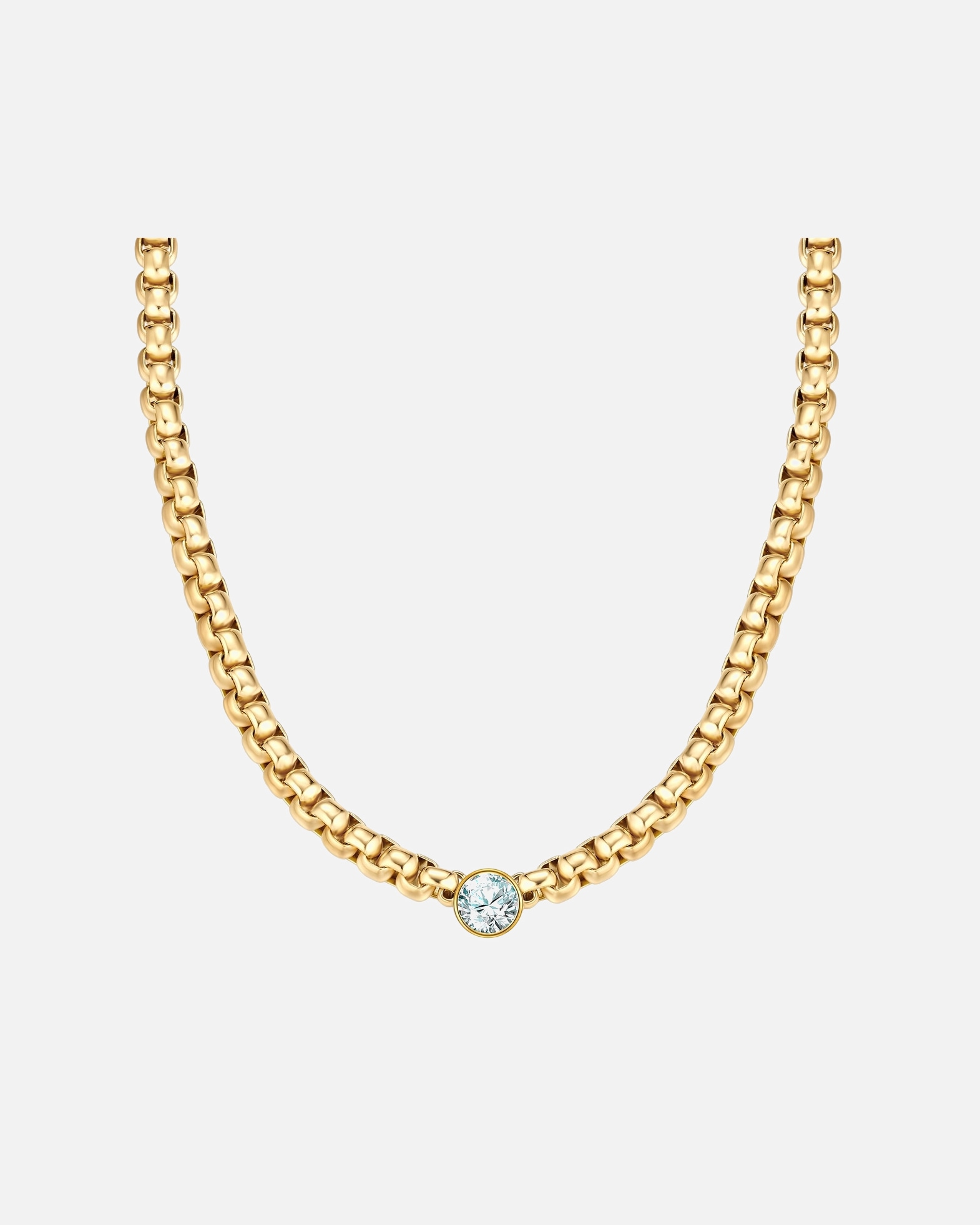 Naszyjnik dla Kobieta Naszyjnik z pozlacanego mosiadzu z Cyrkonia 40,0 cm Basiskette + 5,0 cm Verlängerung