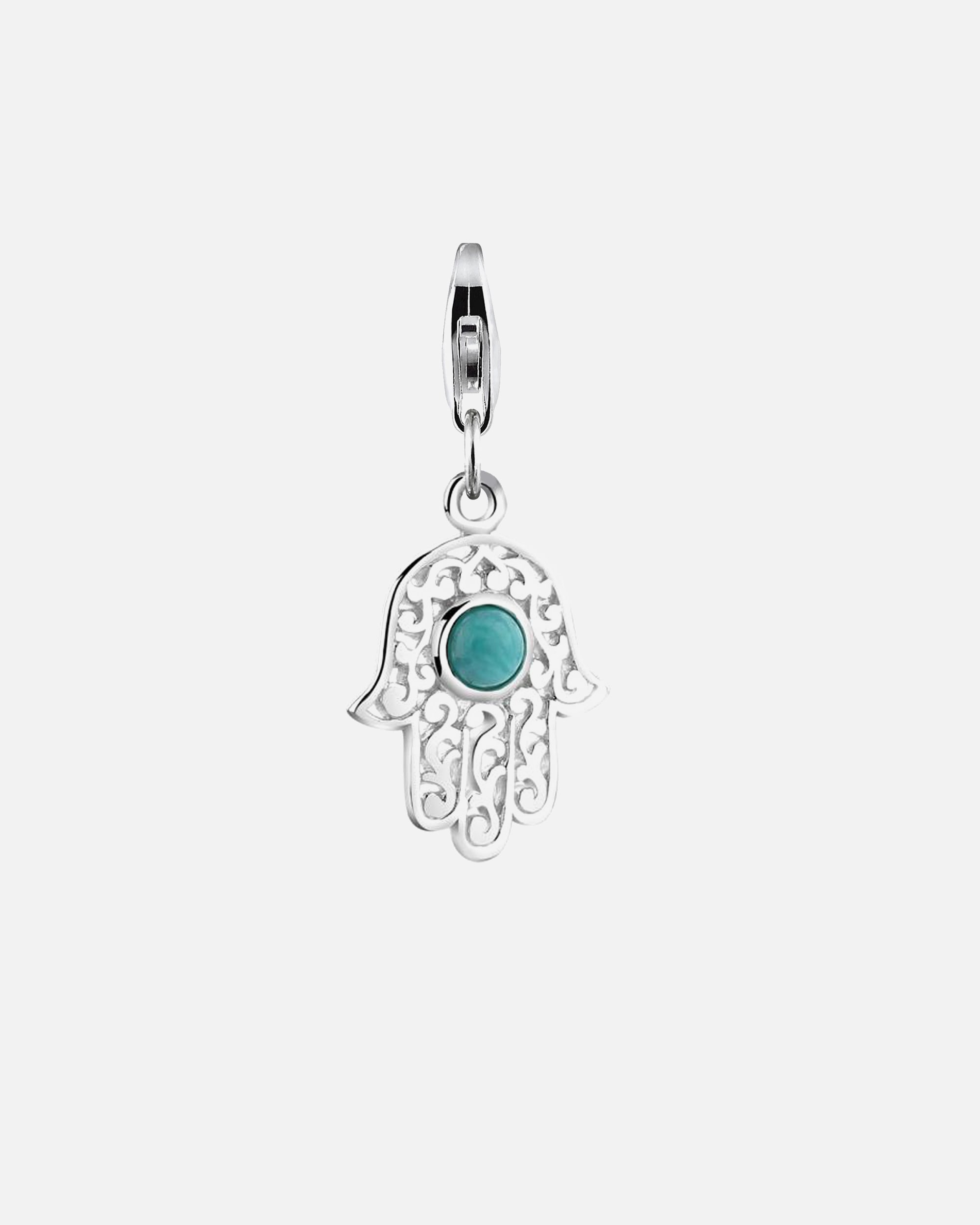 Zawieszka dla Kobieta Nenalina Damski wisior Hamsa Hand Pendant z kamieniem szlachetnym Howlite w srebrze próby 925 Sterling Silver silberfarben