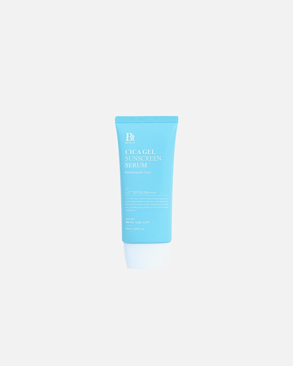 Krem przeciwsłoneczny do twarzy dla Unisex Benton CICA Gel Sunscreen Serum SPF50 PA++++ 50 ml