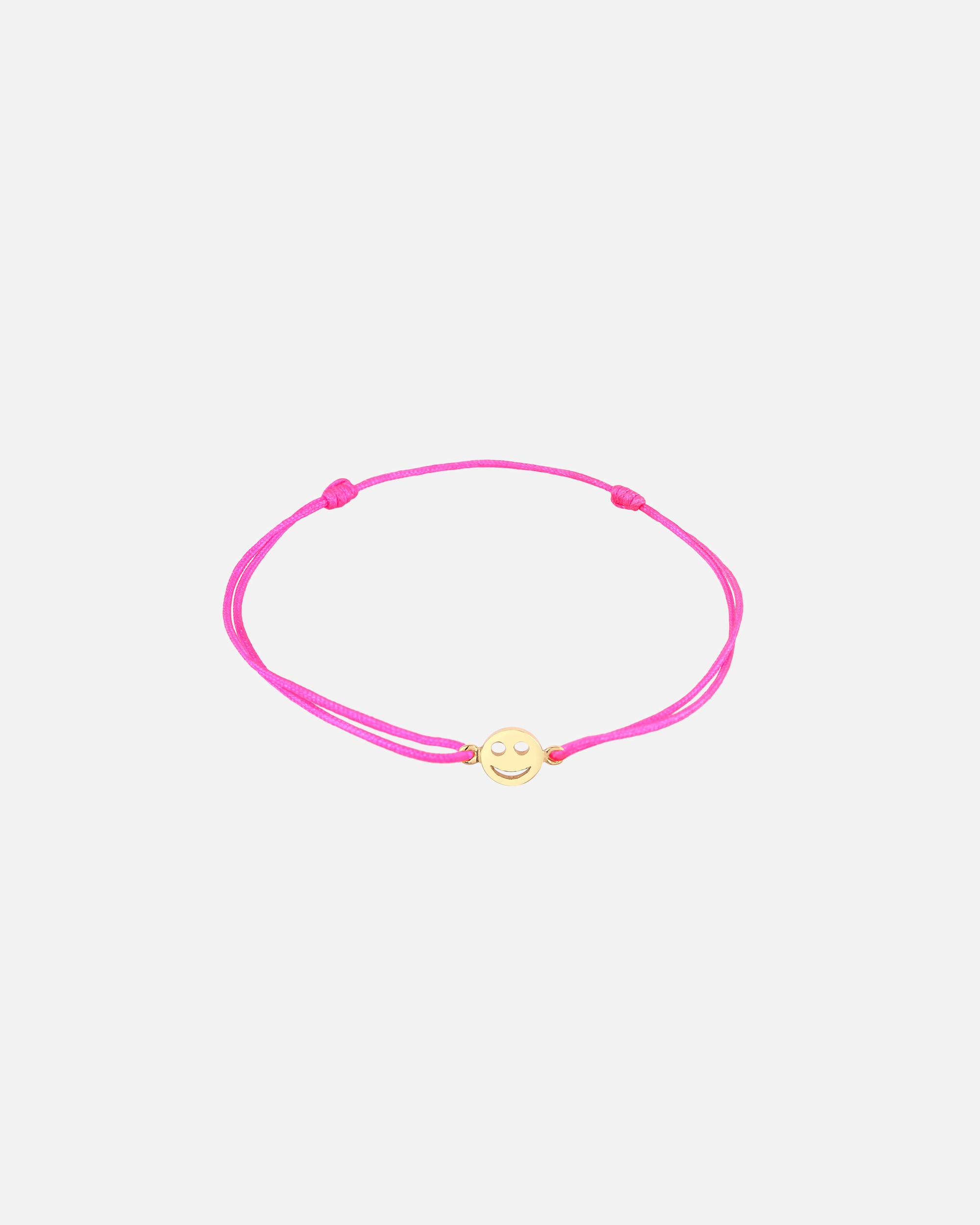 Bransoletka dla Kobieta Elli Damski symbol uśmiechniętej twarzy z czerwonym nylonem z pozłacanego srebra próby 925 Sterling Silver Różowy