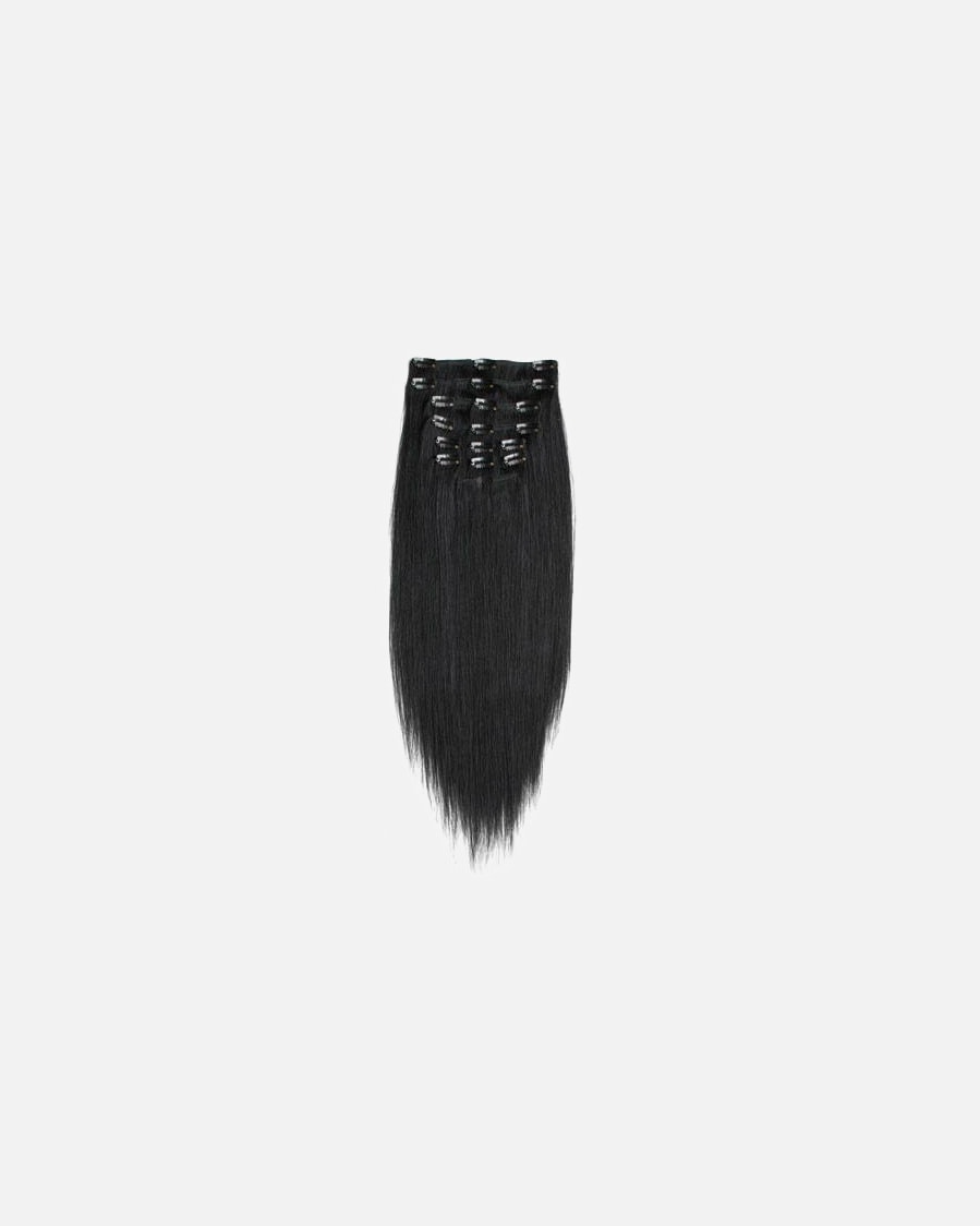 Doczepiane włosy dla Unisex Fashiongirl Fashiongirl Doczepiane Włosy Clip In - 65 cm - #60 Platynowy Blond #1 Czarny - 65 cm