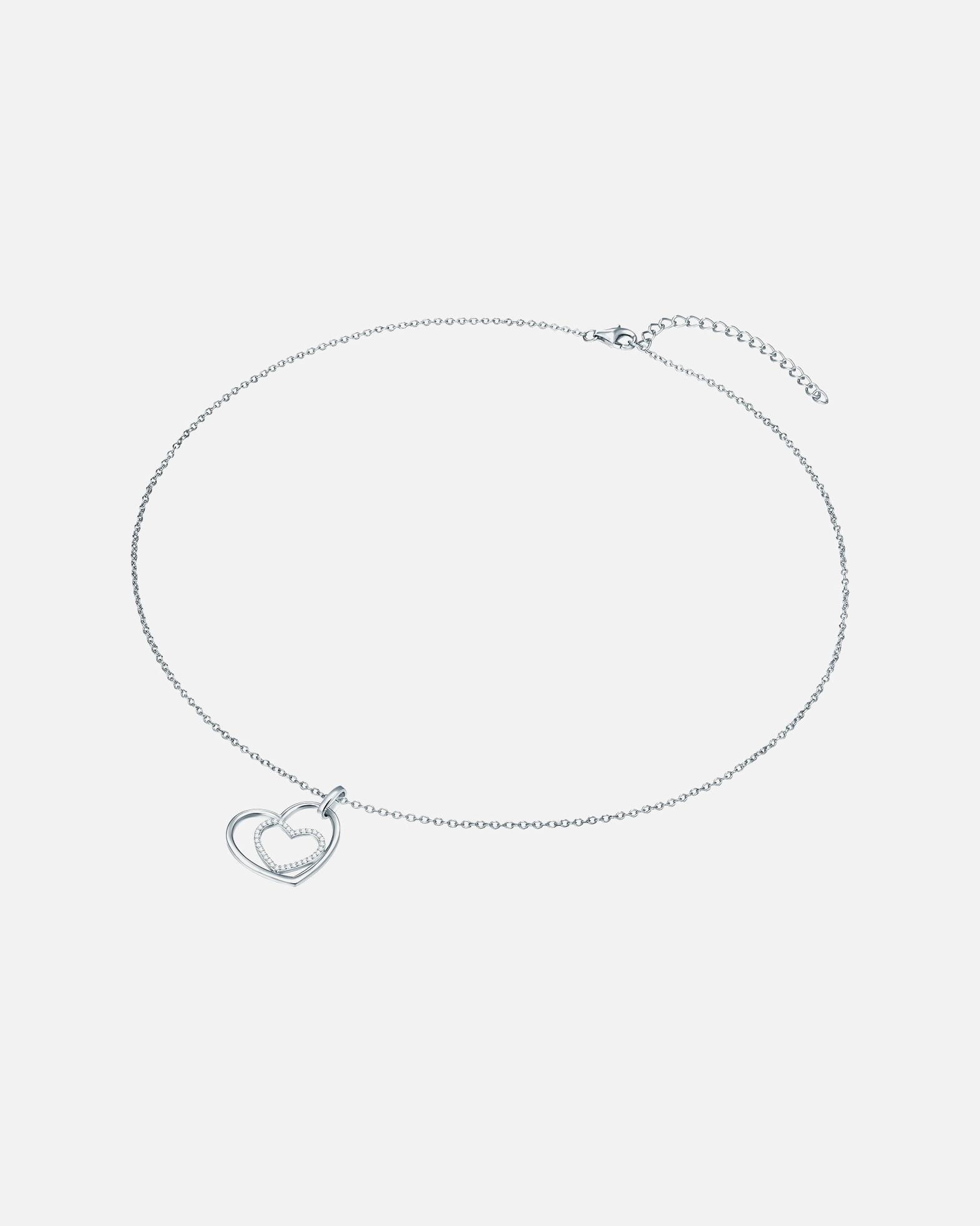 Naszyjnik dla Kobieta Rafaela Donata Naszyjnik srebrny Serce srebro wysokiej próby Cyrkonia różowe złoto 42,0 cm Basiskette + 5,0 cm Verlängerung