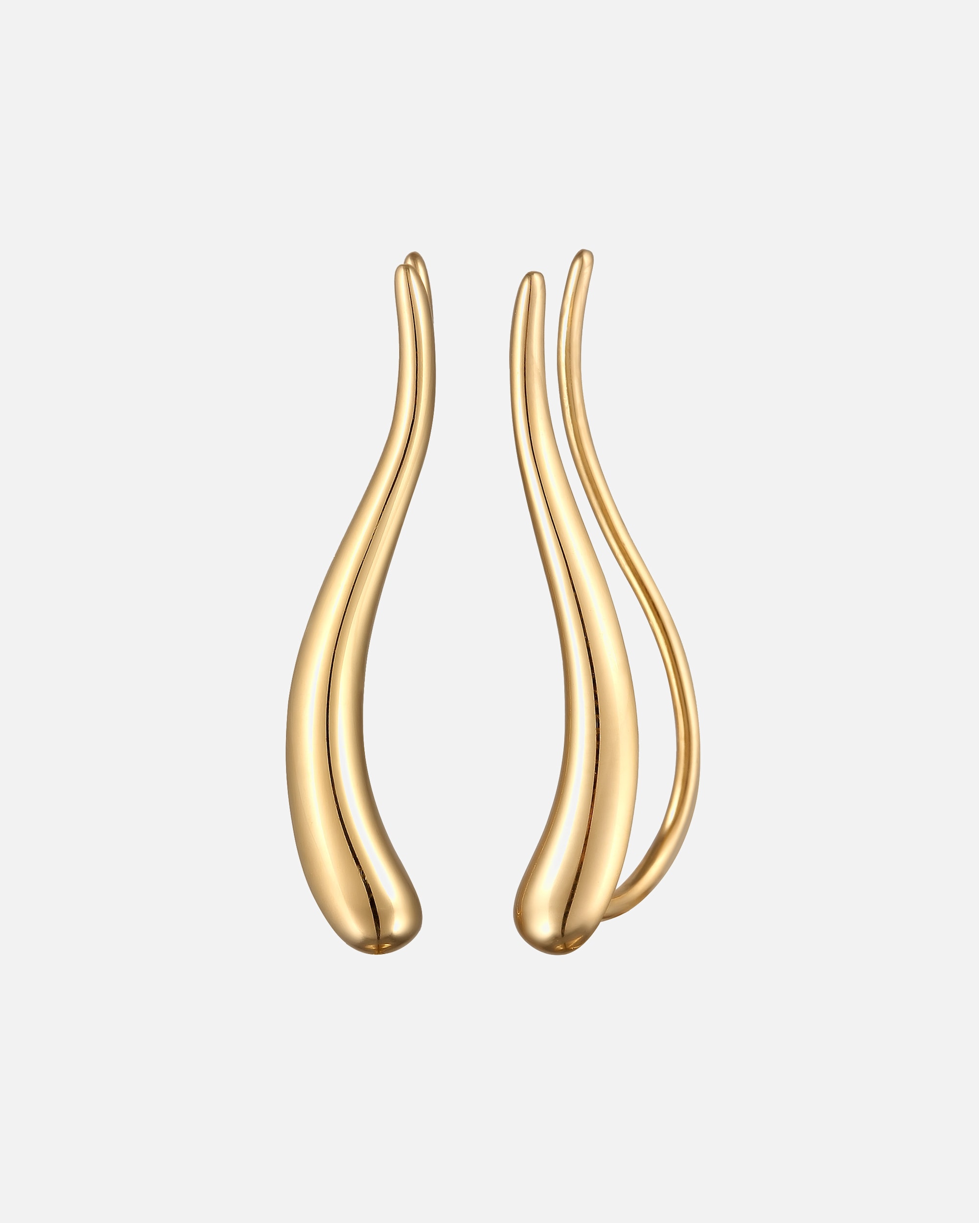 Kolczyki dla Kobieta Elli Damski Earclimber Curved Basic ze srebra próby 925 goldfarben