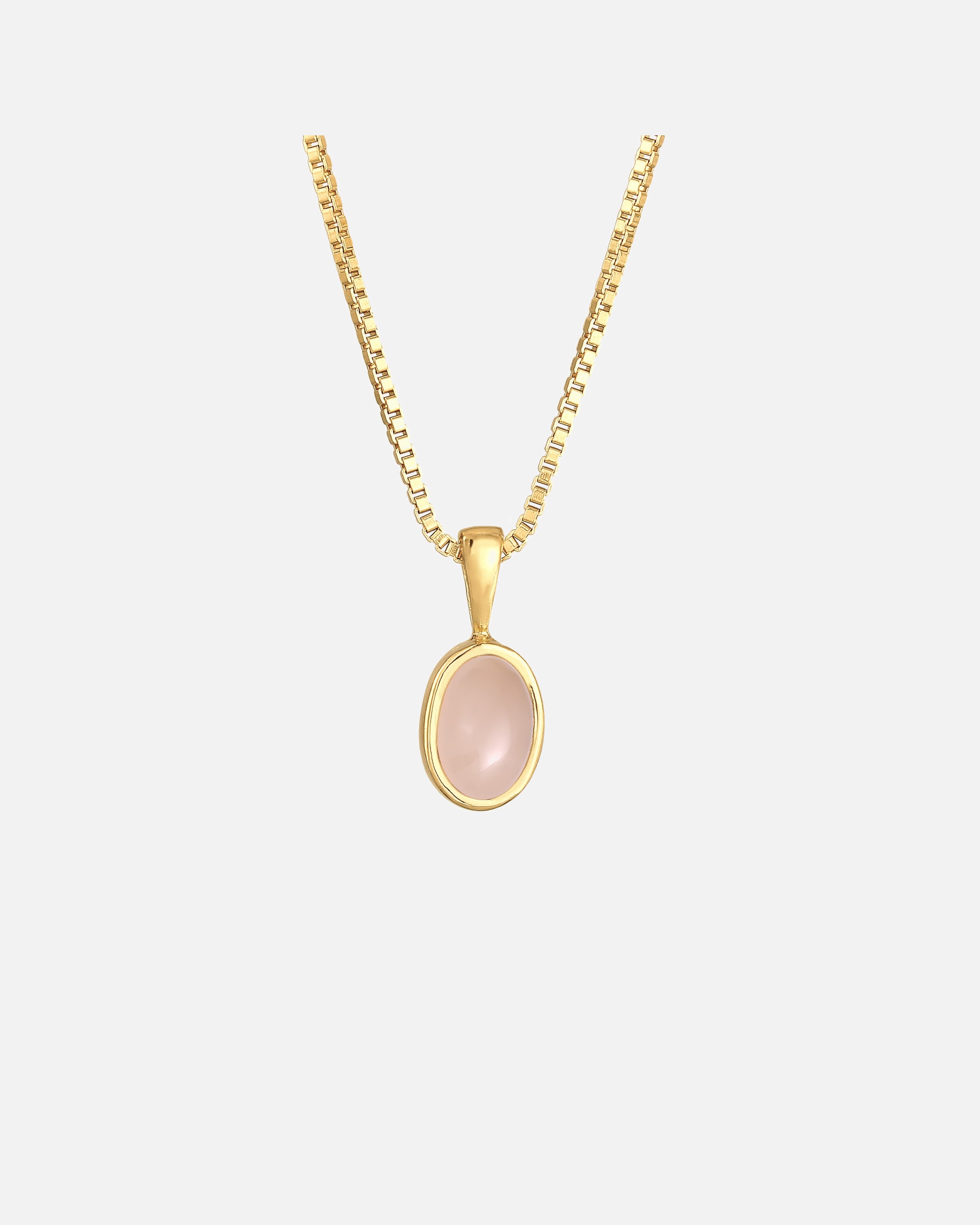 Naszyjnik dla Kobieta Elli PREMIUM Damski wisiorek z kamieniem szlachetnym Basic ponadczasowy z kwarcem różowym w srebrze próby 925 Sterling Silver 45