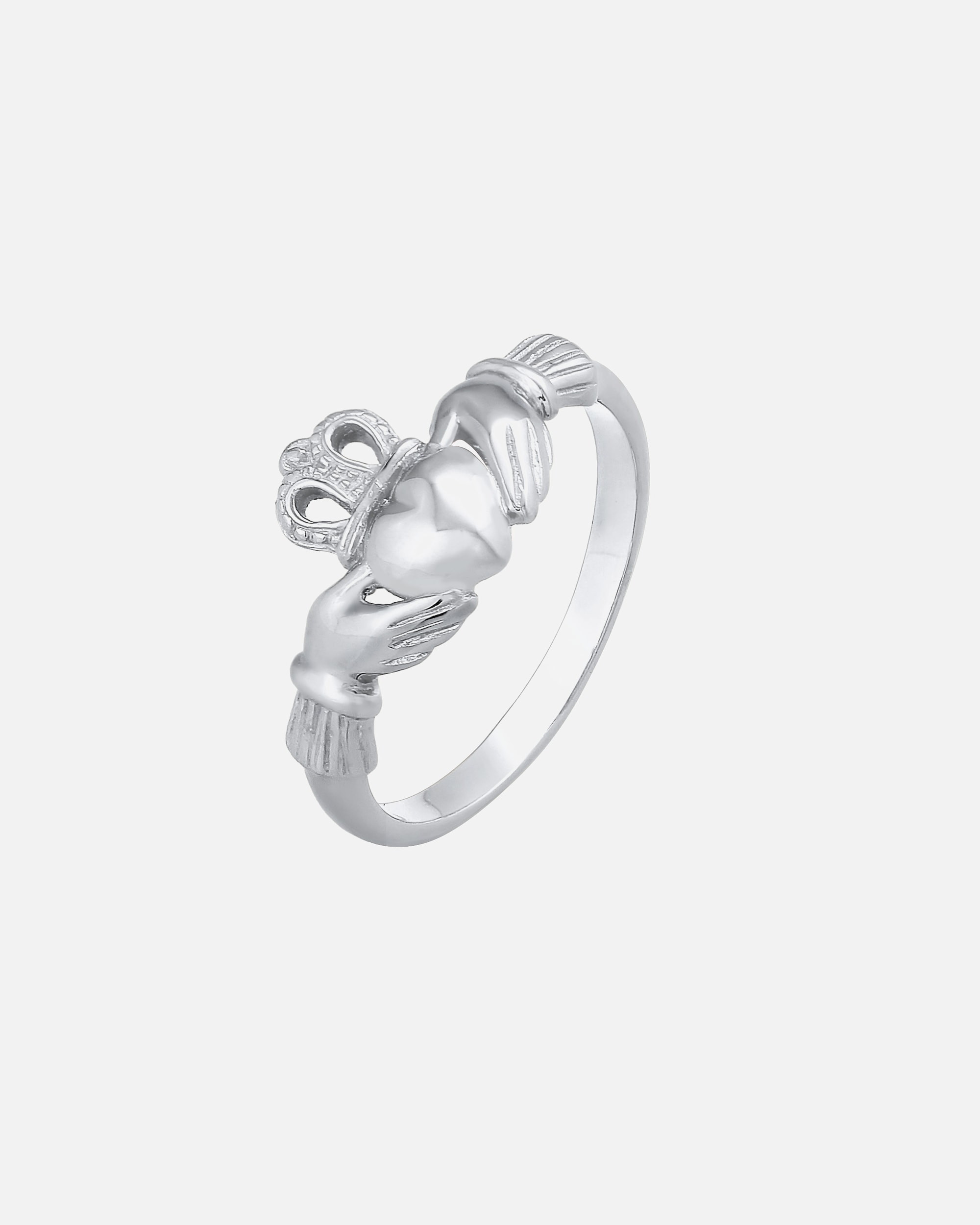 Pierścionek dla Kobieta Elli Damski Claddagh serce korona w srebrze 925 Sterling Silver 52