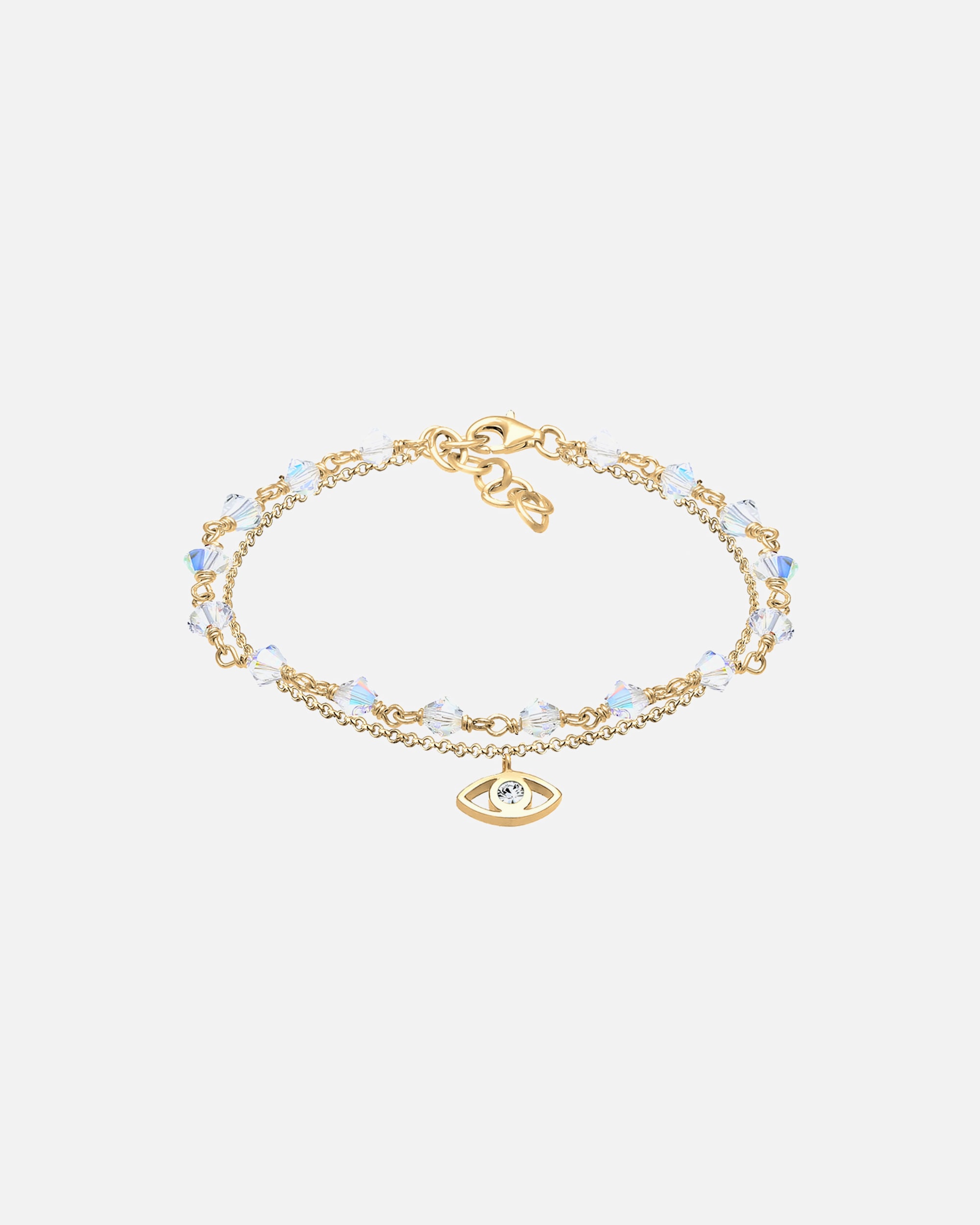 Bransoletka dla Kobieta Elli Damskie Evil Eye z kryształkami z pozłacanego srebra próby 925 16