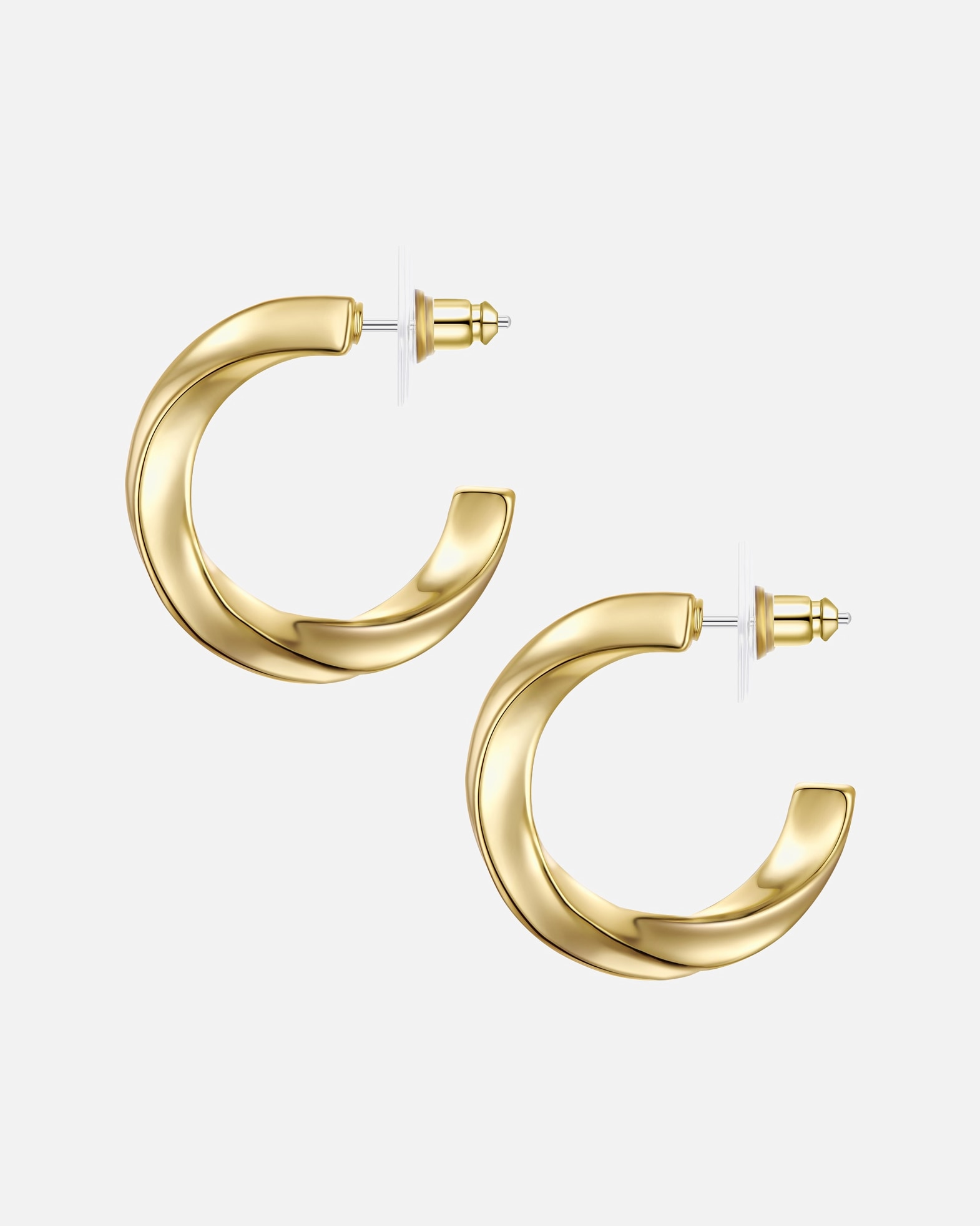 Obrączki dla Kobieta Yokoamii Kolczyki z Stop metali w Żółte złoto 28,3 mm