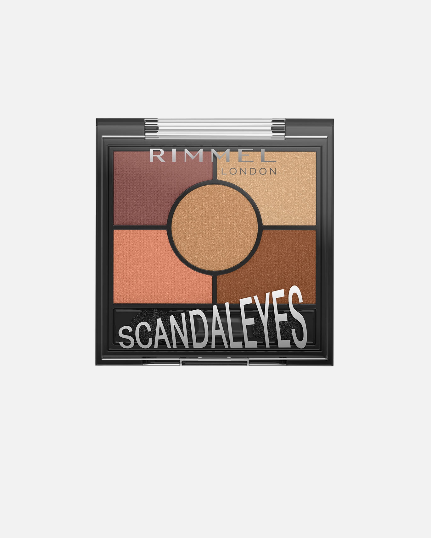 Cień do powiek dla Unisex Rimmel London Paleta cieni do powiek SCANDALEYES #002 - brixton brown 005-sunset bronze