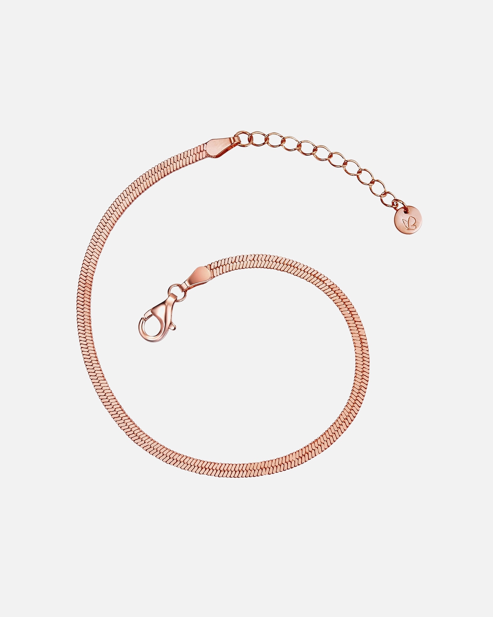 Bransoletka dla Kobieta Srebrna bransoleta srebro wysokiej próby różowe złoto 17,0 cm Basislänge + 3,0 cm Verlängerung