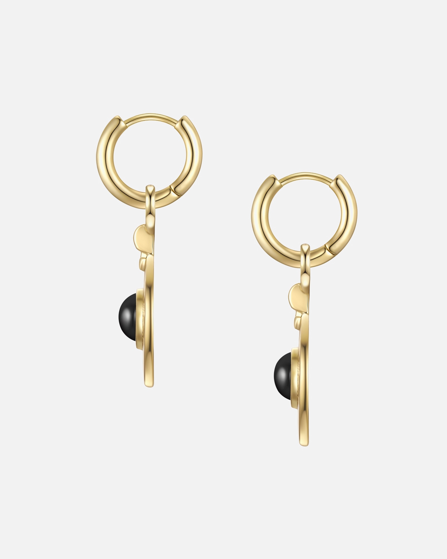 Obrączki dla Kobieta Yokoamii Kolczyki z Stop metali w Żółte złoto 45,1 mm