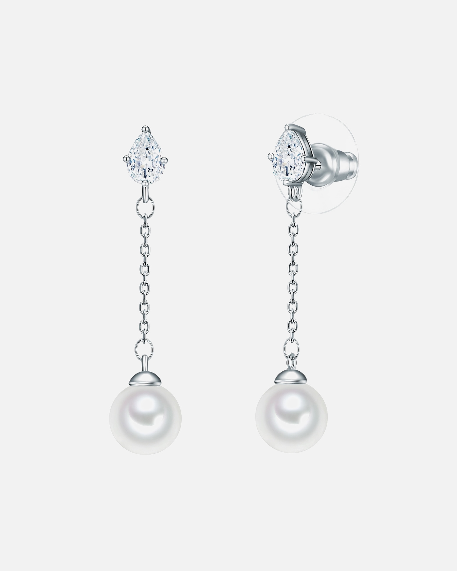 Kolczyki dla Kobieta Mosiadz Cyrkonia Sztuczna perła 36,5 mm