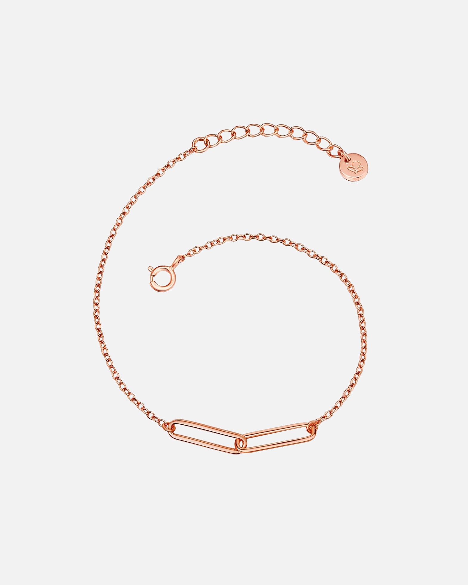 Bransoletka dla Kobieta Srebrna bransoleta srebro wysokiej próby różowe złoto 17,0 cm Basislänge + 3,0 cm Verlängerung