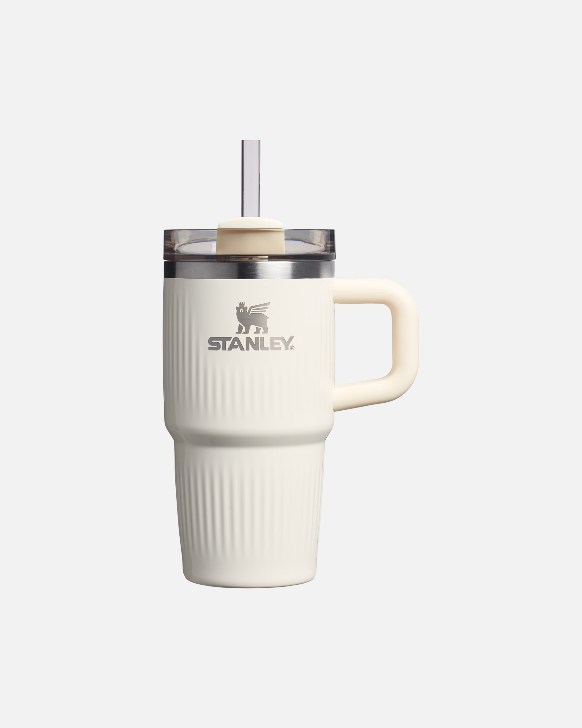 Bidon dla Unisex Stanley 1913 Kubek ze słomką - 0,6L - THE QUENCHER H2.0 FLOWSTATE™ TUMBLER Cream Gloss