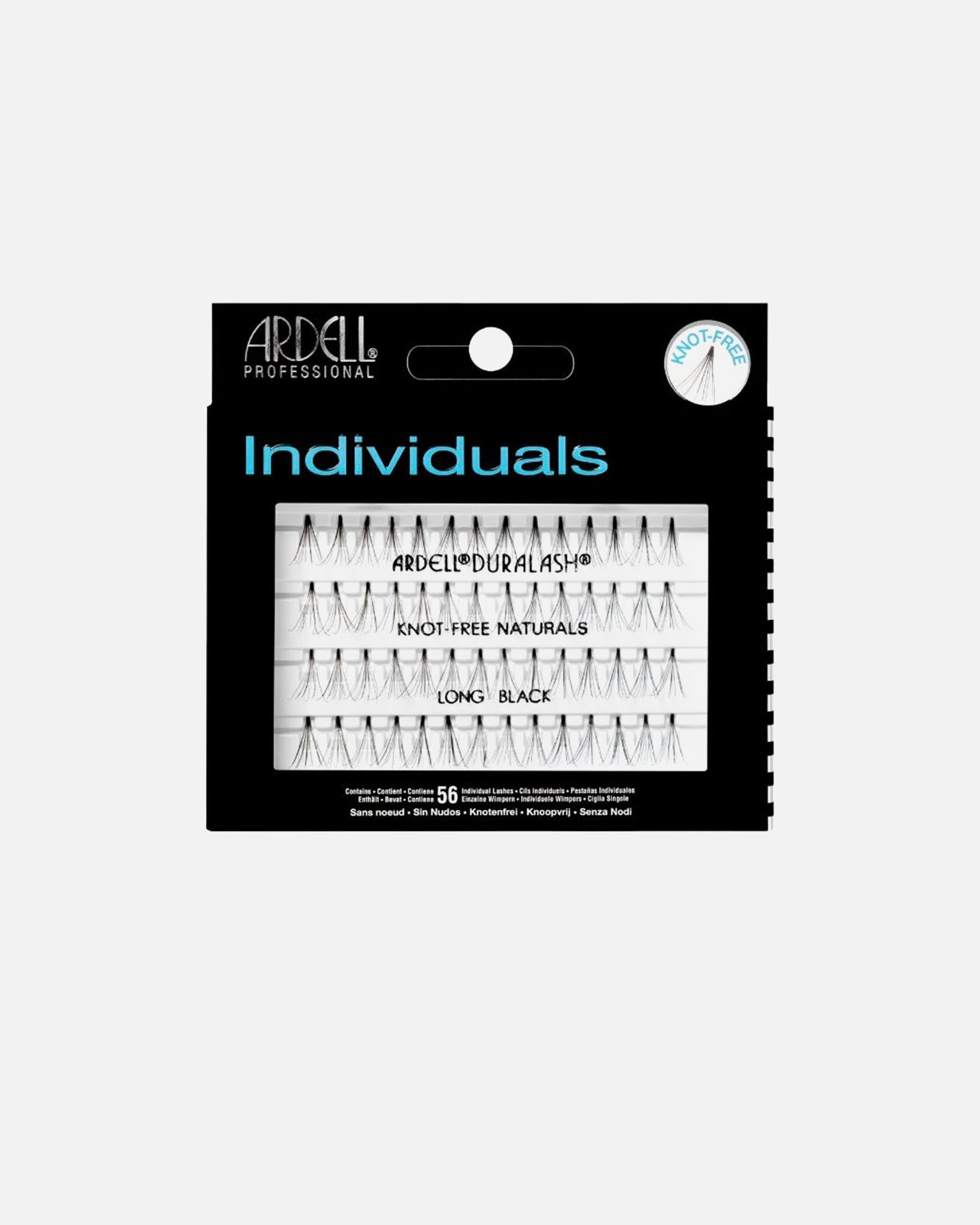 Sztuczne rzęsy dla Unisex Ardell ARDELL INDIVIDUALS NATURALS rozkloszowane spodnie bez węzłów, miękkie w dotyku #długie czarne długie czarne