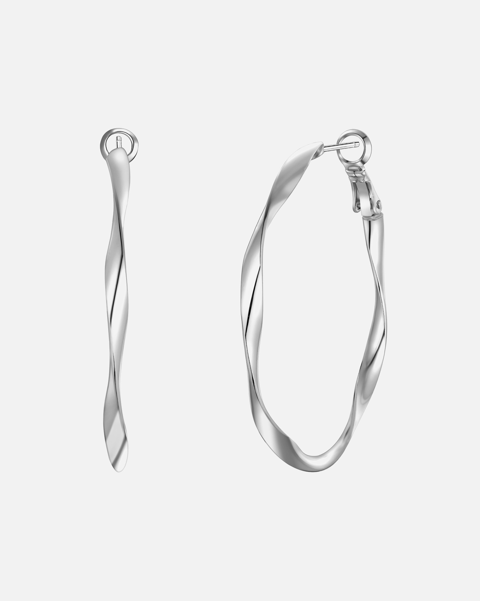 Obrączki dla Kobieta Yokoamii Kolczyki kola z posrebrzanego mosiadzu 44,7 mm