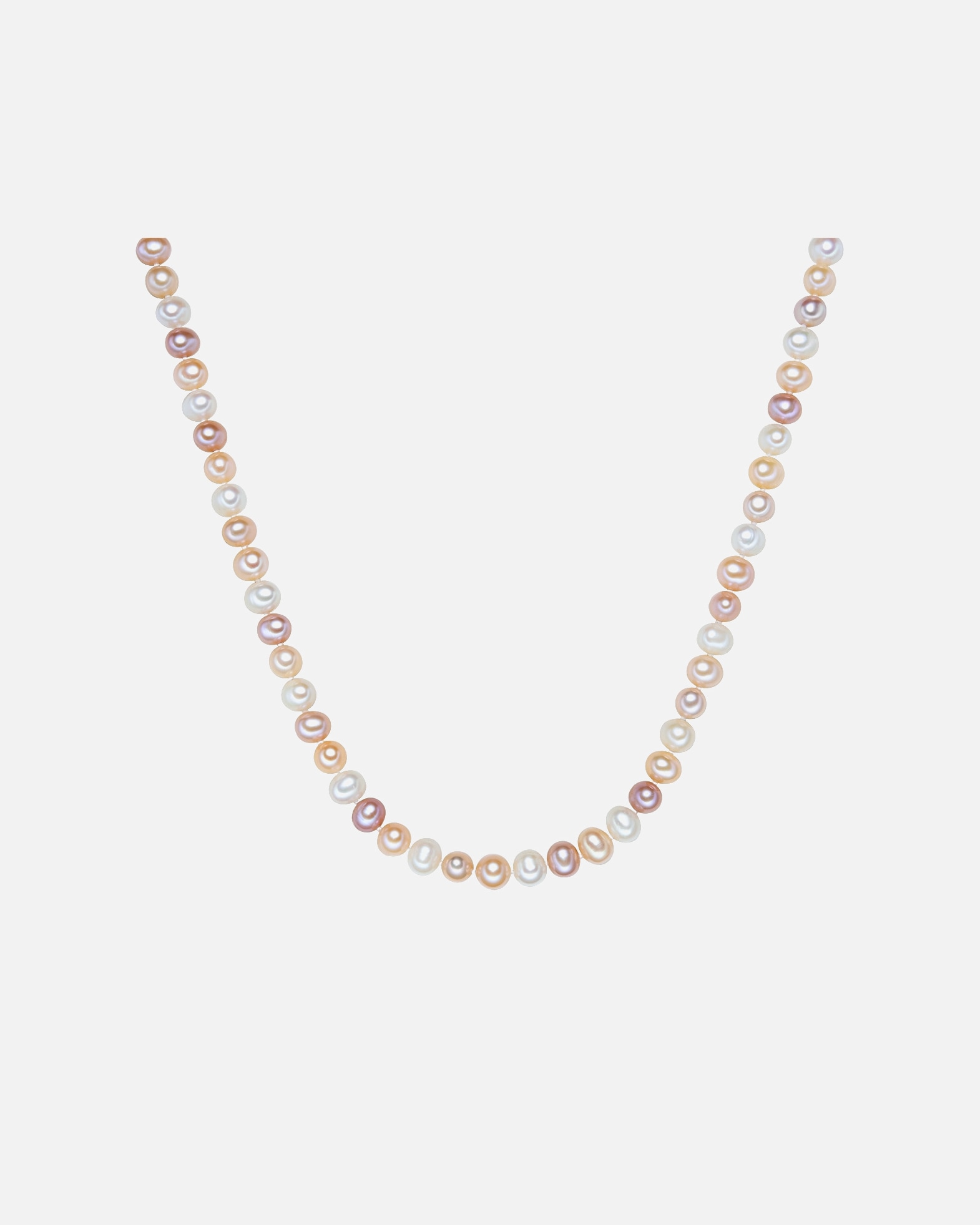 Naszyjnik dla Kobieta Valero Pearls Naszyjnik srebrny srebro wysokiej próby Perła hodowlana słodkowodna srebrny 50 cm + 5 cm