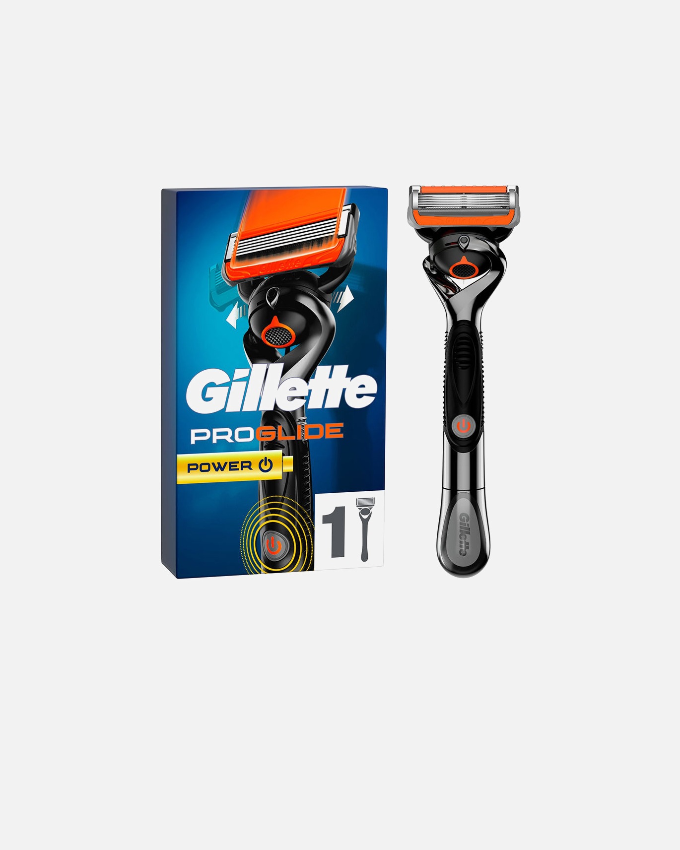 Brzytwa dla Mężczyzna Gillette Maszynka do golenia GILLETTE FUSION PROGLIDE POWER + 1 wkład 1 recambio