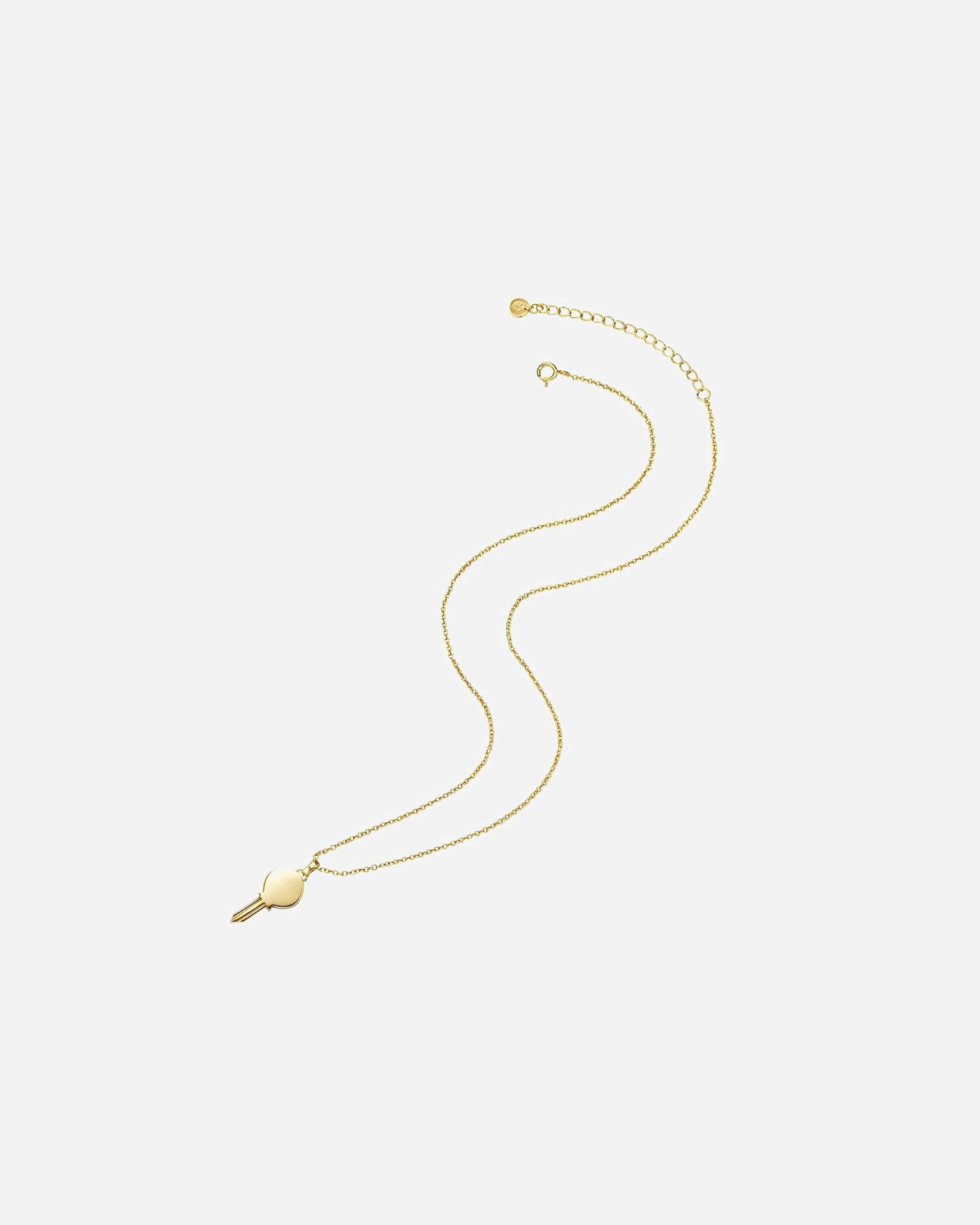 Naszyjnik dla Kobieta Glanzstücke München Naszyjnik srebrny Kluczyk srebro wysokiej próby żółte złoto 40,0 cm Basiskette + 5,0 cm Verlängerung