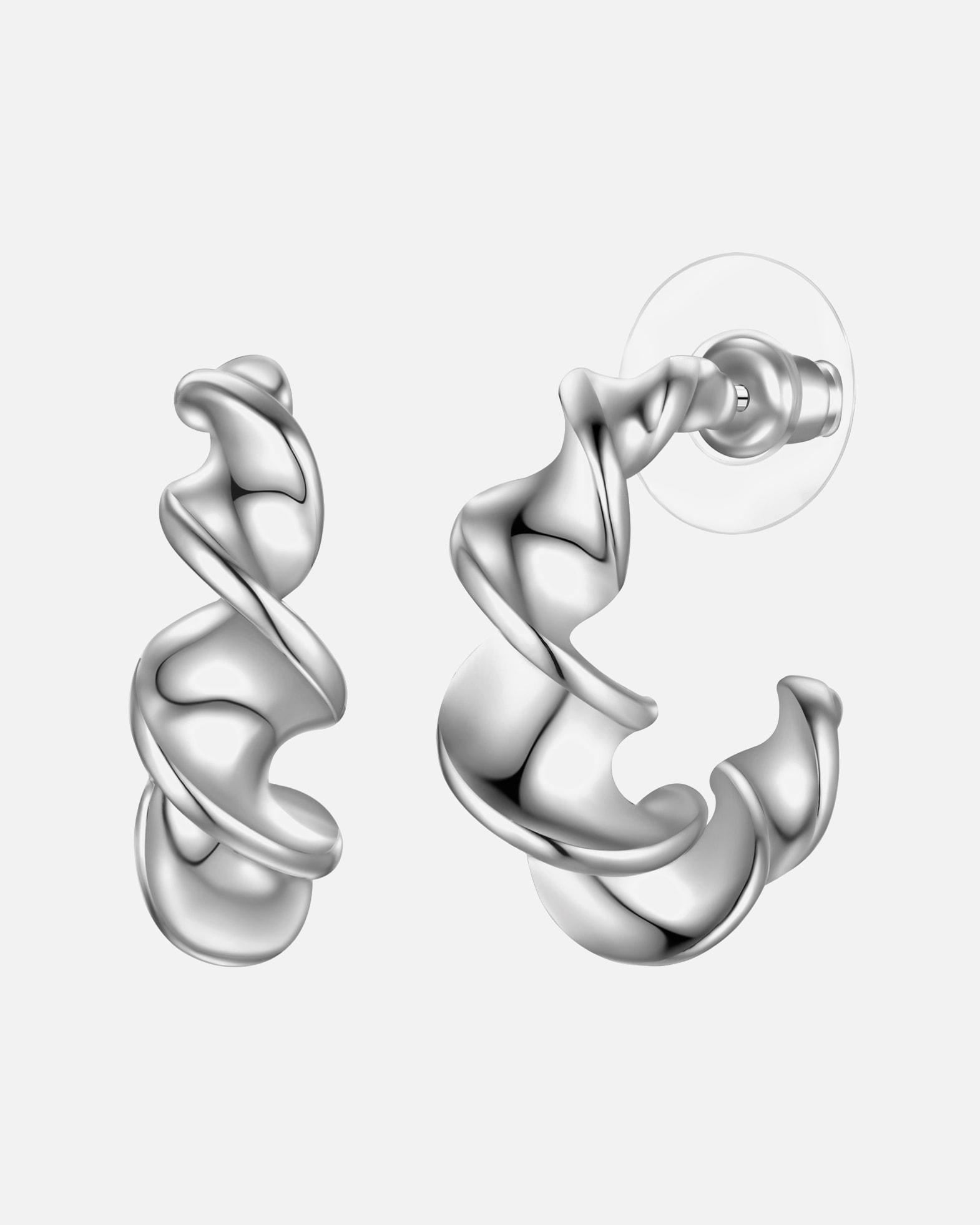 Obrączki dla Kobieta Kolczyki z Stop metali w Srebrny 25,1 mm