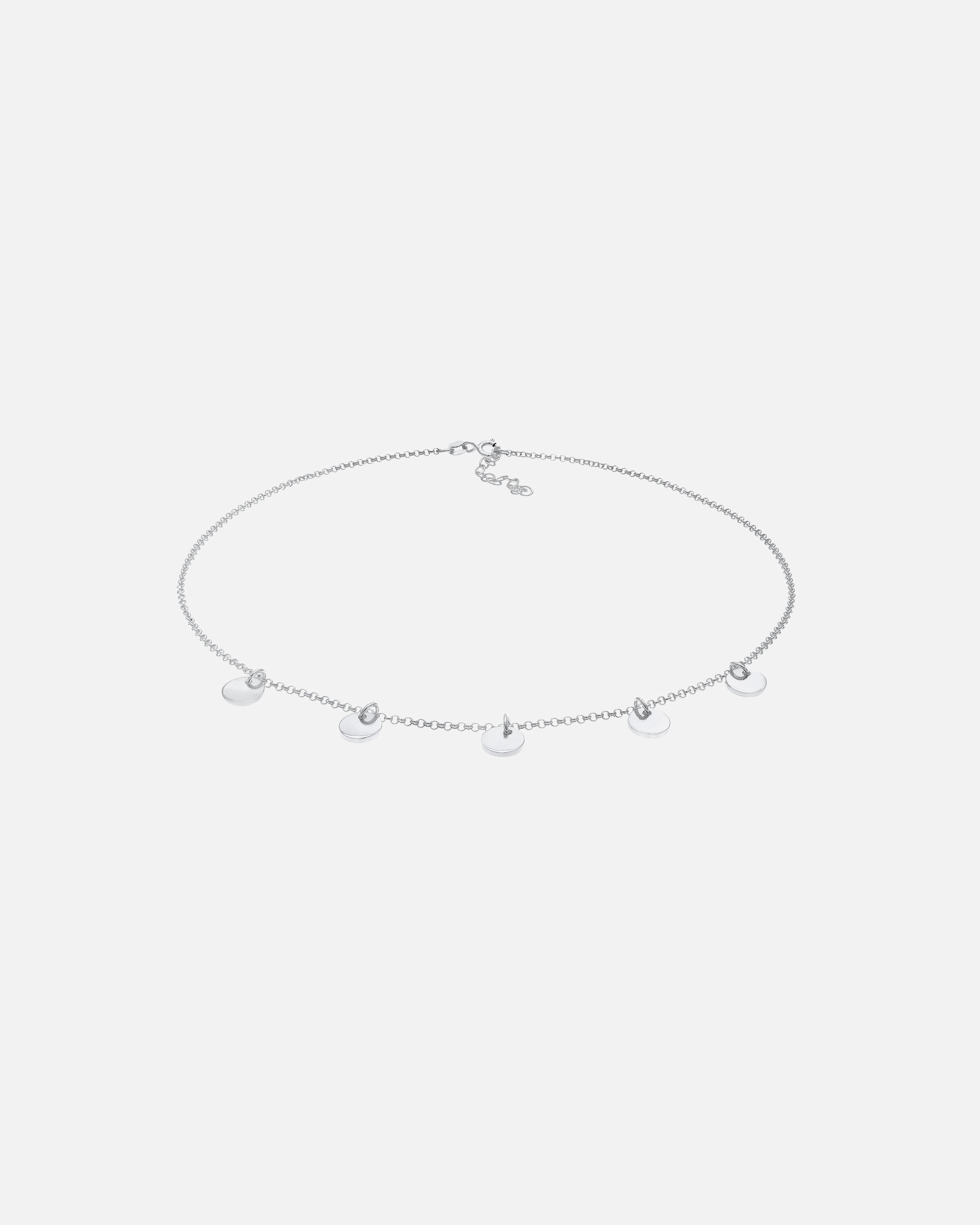 Naszyjnik dla Kobieta Elli Damski naszyjnik Choker Geo Platelet Round 925 Sterling Silver silberfarben