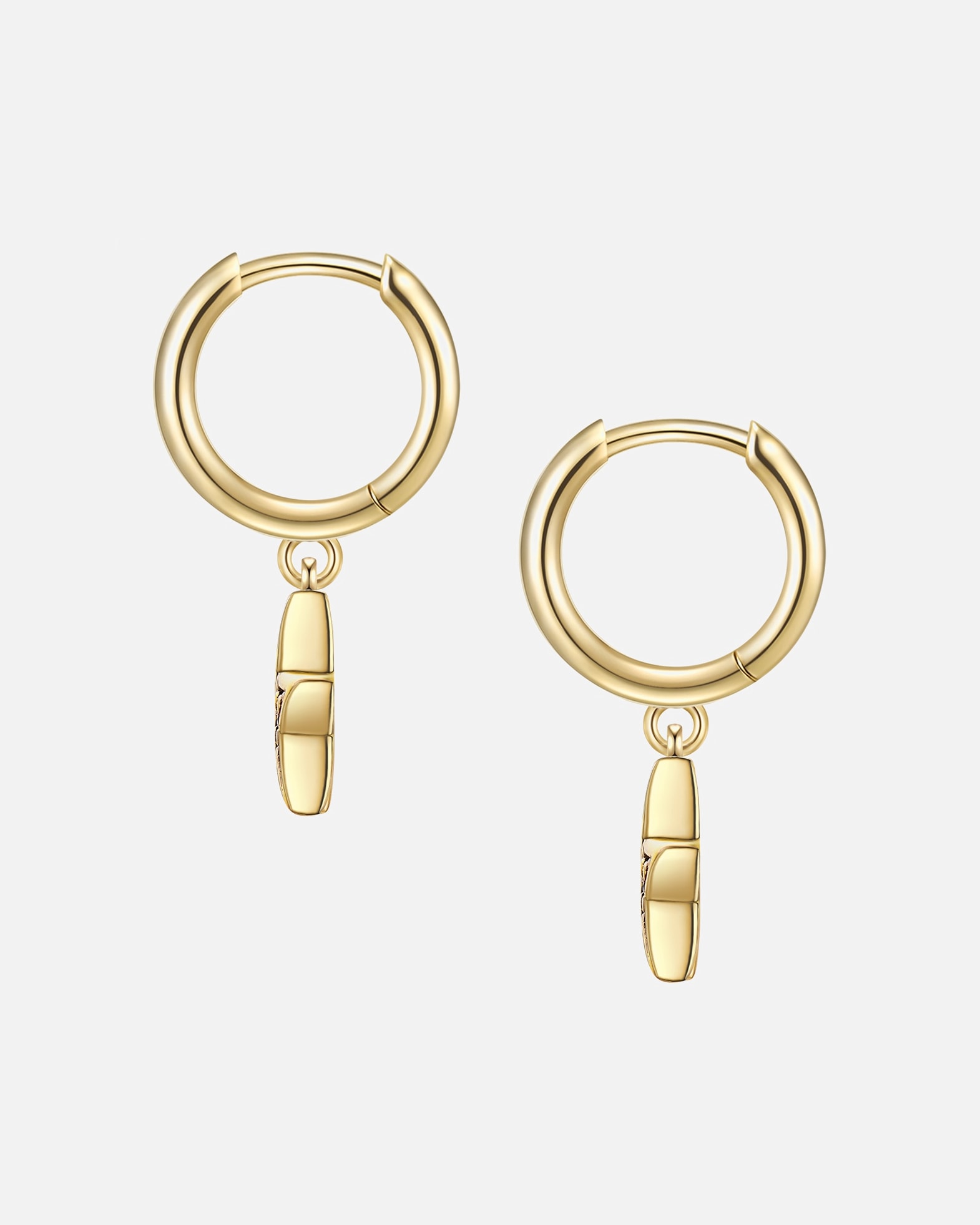 Obrączki dla Kobieta Glanzstücke München Kolczyki Gwiazda z Srebro wysokiej próby w Żółte złoto 22,6 mm