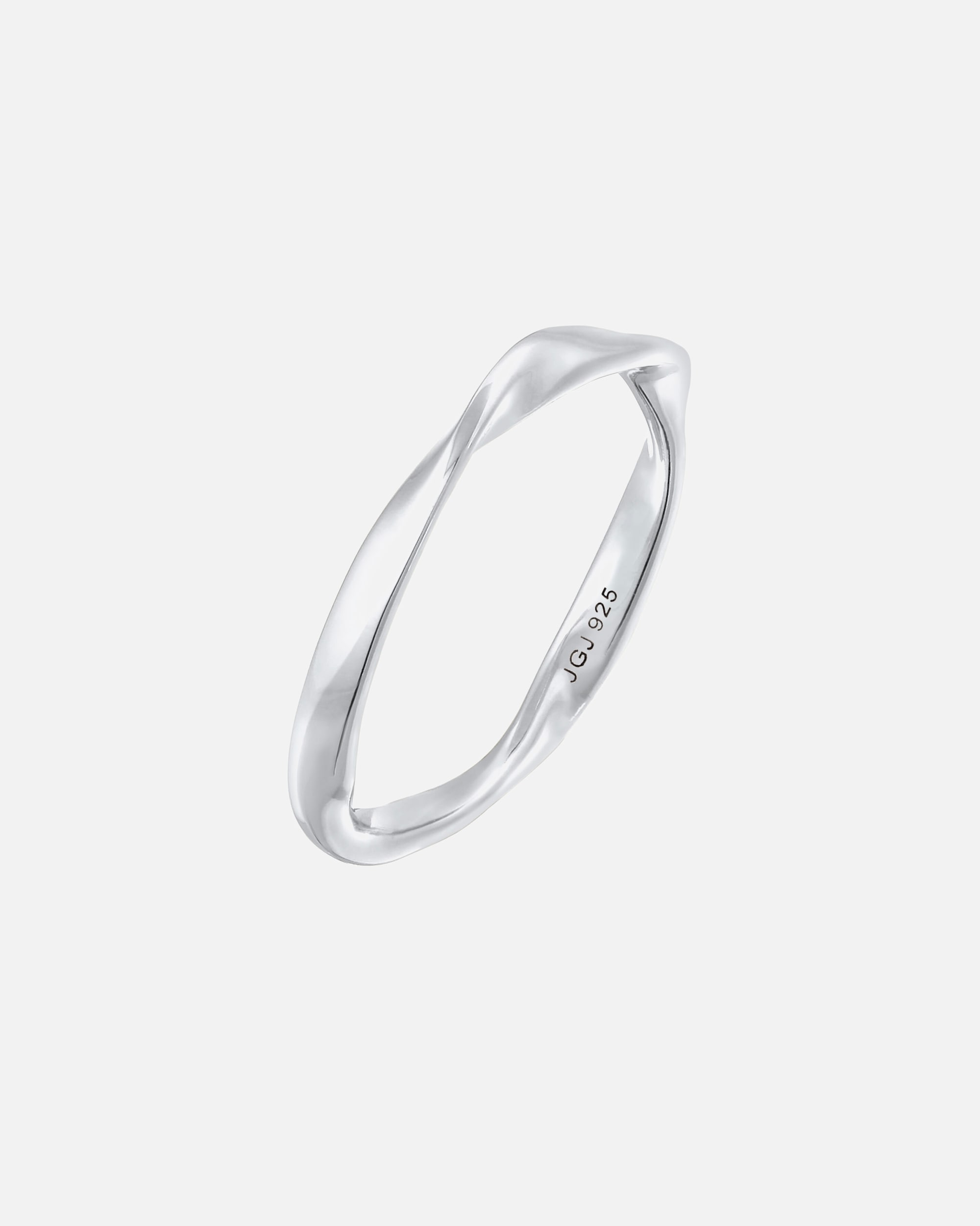 Pierścionek dla Kobieta Elli Damska obrączkaTwisted Skręcona Basic ze srebra próby 925 Sterling Silver 52