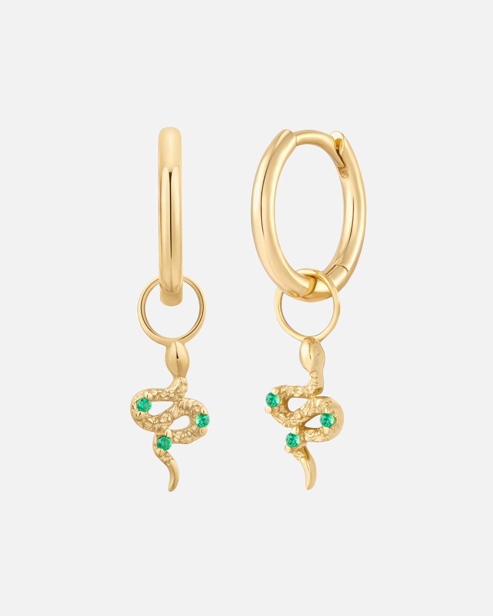 Kolczyki dla Kobieta Glanzstücke München Srebrne kolczyki kreolki Waż Srebro wysokiej próby Żółte złoto 22,2 mm