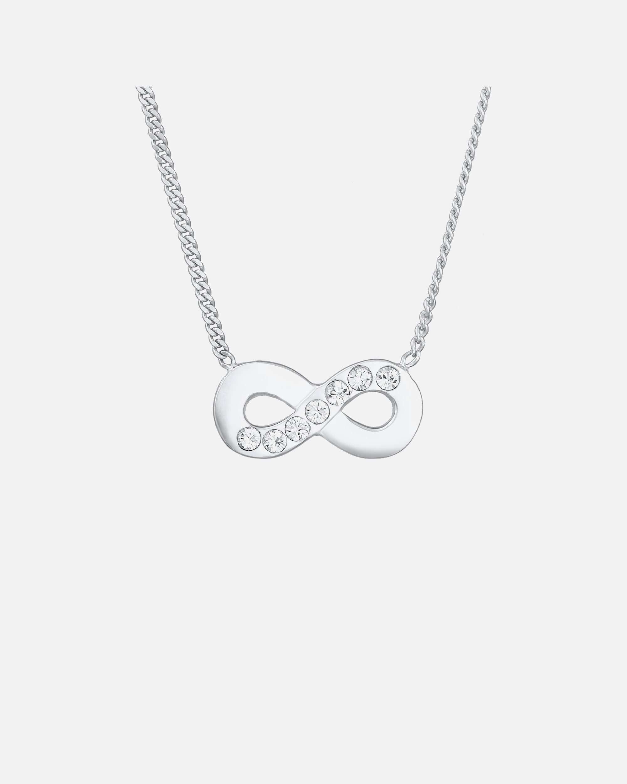 Naszyjnik dla Kobieta Elli Damski wisior Infinity symbol nieskończoności z kryształami w srebrze próby 925 sterling silver silberfarben