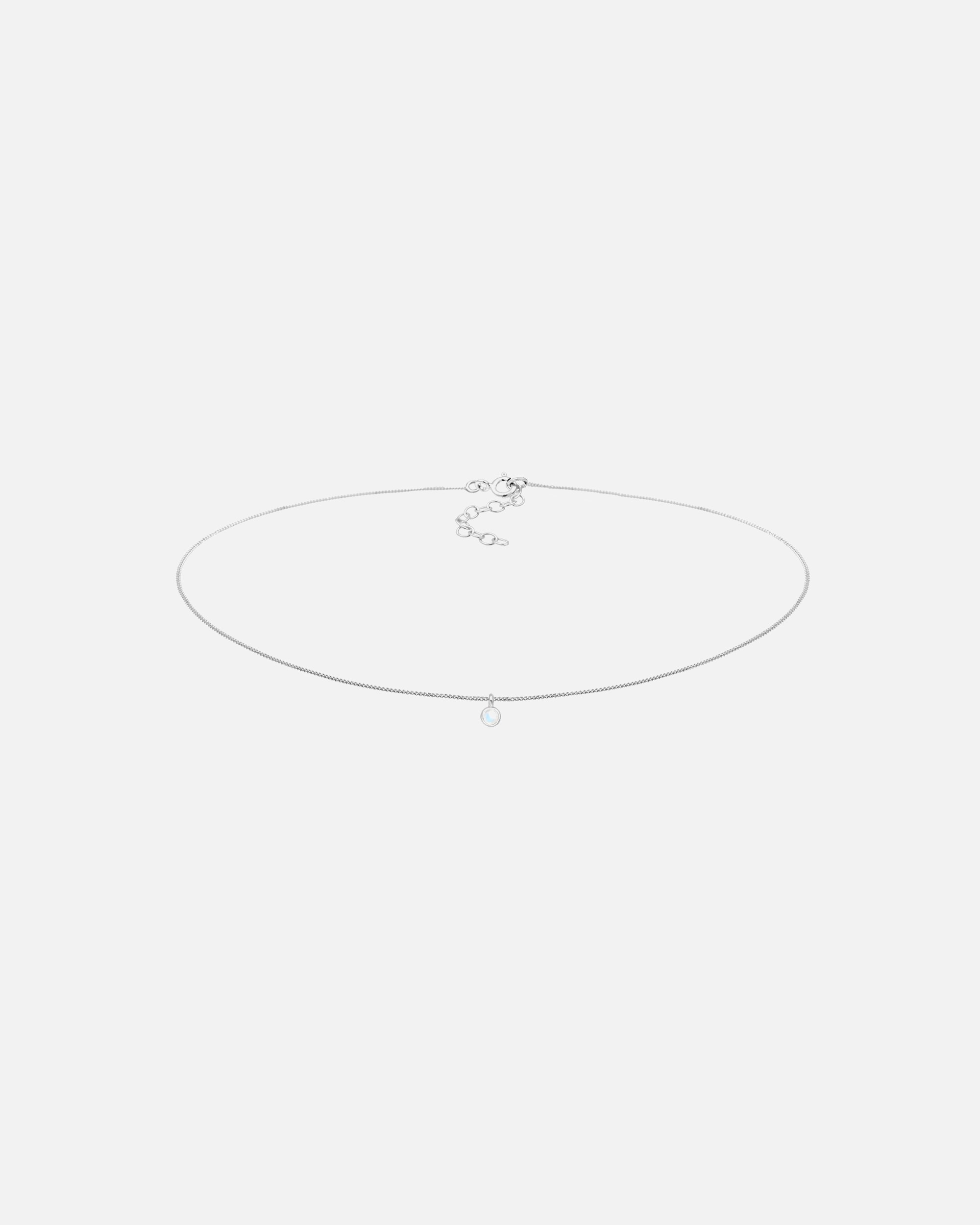 Naszyjnik dla Kobieta Elli Damski wisiorek choker Geo z kamieniem księżycowym, srebro 925 Sterling Silver silberfarben
