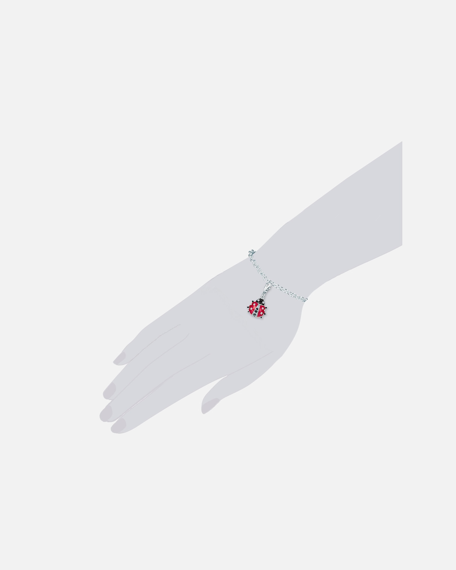 Zawieszka dla Kobieta Rafaela Donata Srebrny charms Biedronka srebro wysokiej próby Cyrkonia srebrny 28,0 mm