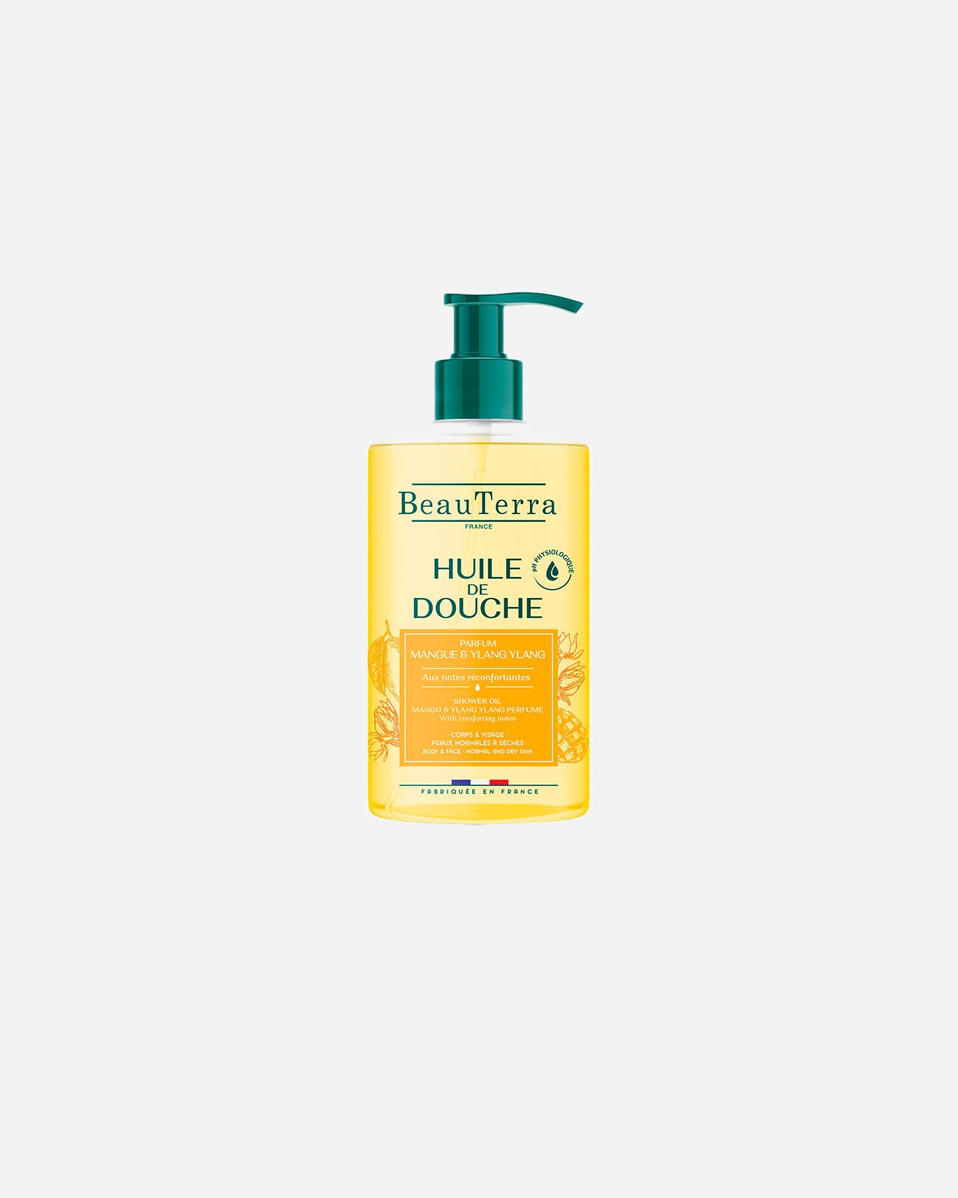 Żel pod prysznic dla Unisex BeauTerra Olejek pod prysznic MANGO & YLANG-YLANG 750 ml