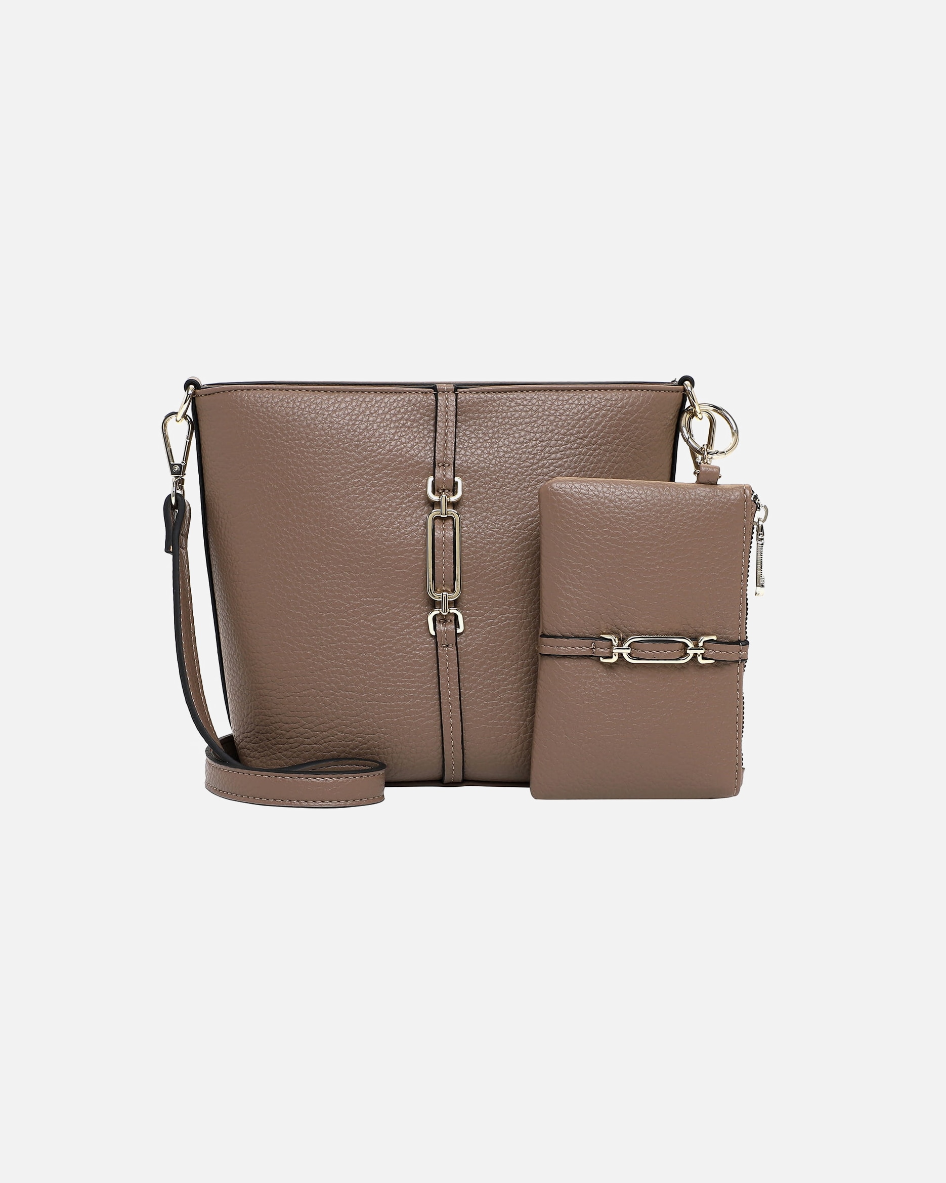 Torba dla Kobieta Emily & Noah Torebka Naramienna E&N Lewe Taupe