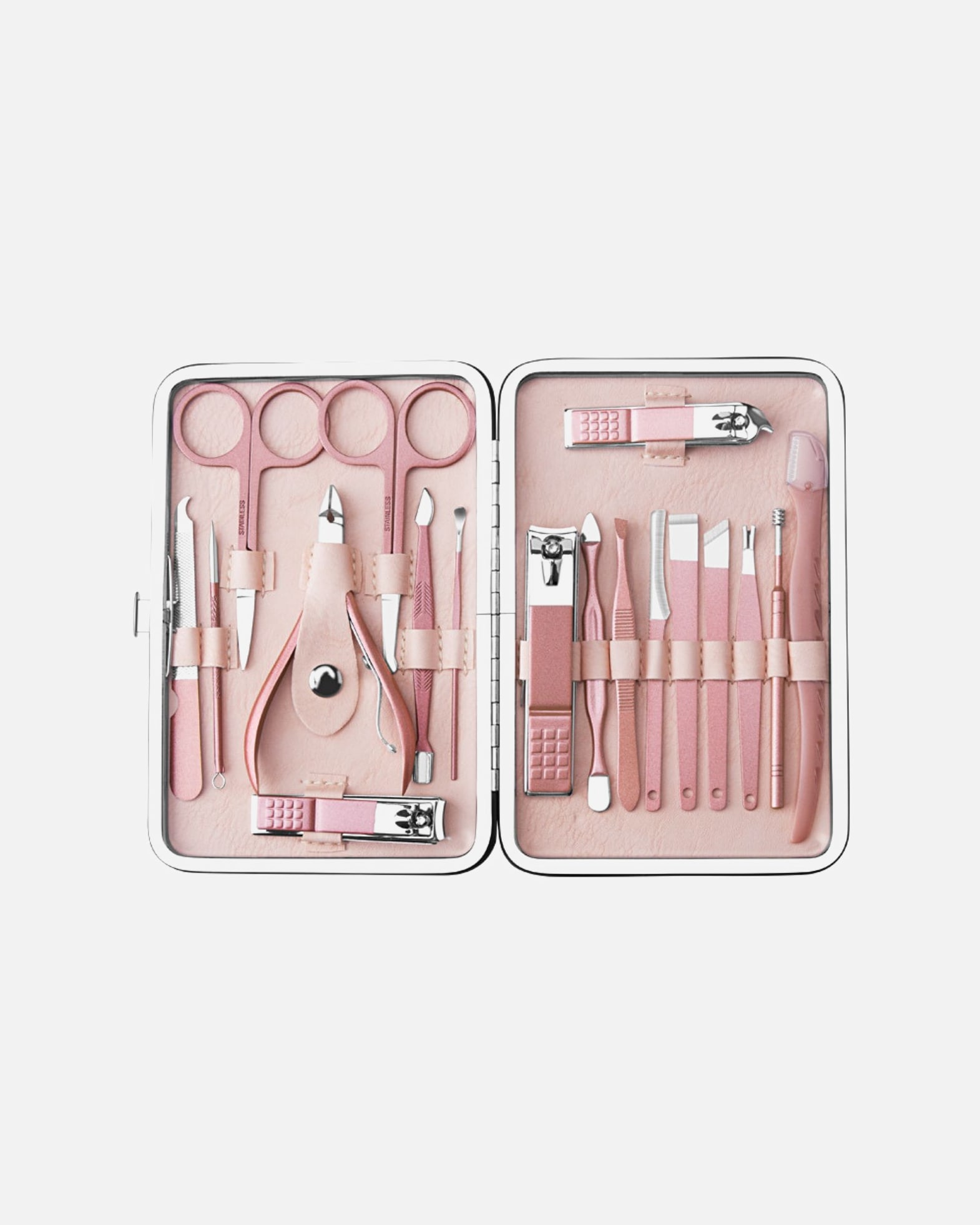 Zestaw pielęgnacyjny do paznokci dla Unisex UNIQ 18-w-1 zestaw do pielęgnacji manicure Rose Gold