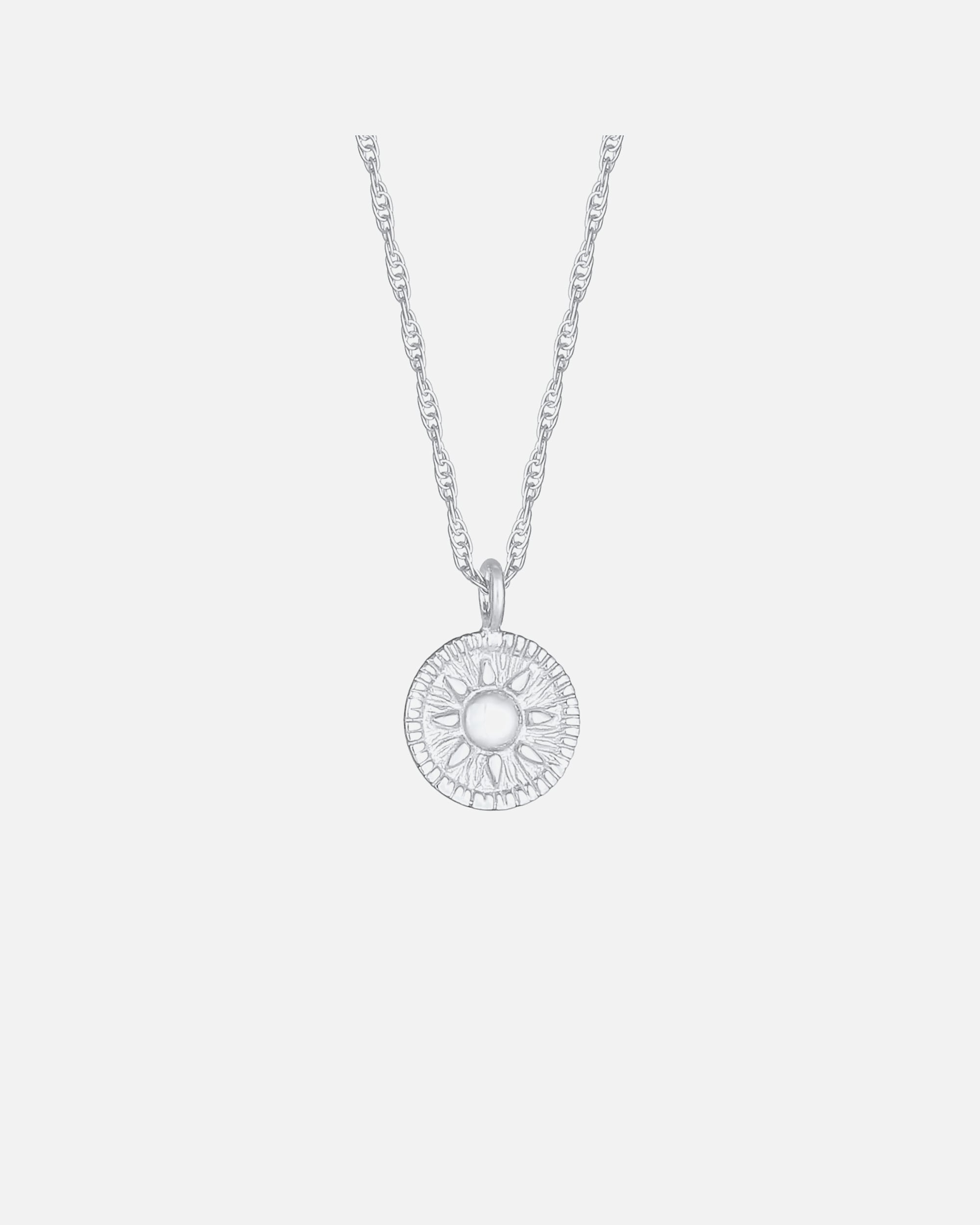 Naszyjnik dla Kobieta Elli Damski sznurkowy zawieszka moneta Słońce Vintage Trend w srebrze 925 Sterling Silver 42